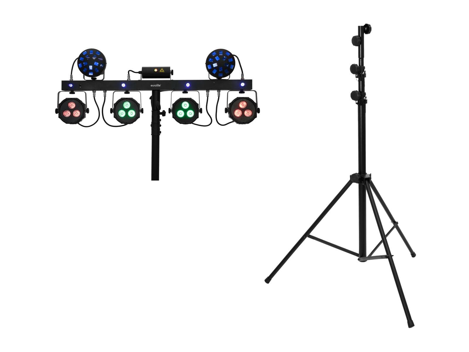 EUROLITE Set barra LED KLS Laser Bar Next FX + supporto in acciaio STV-60-WOT EU nero - 20000816