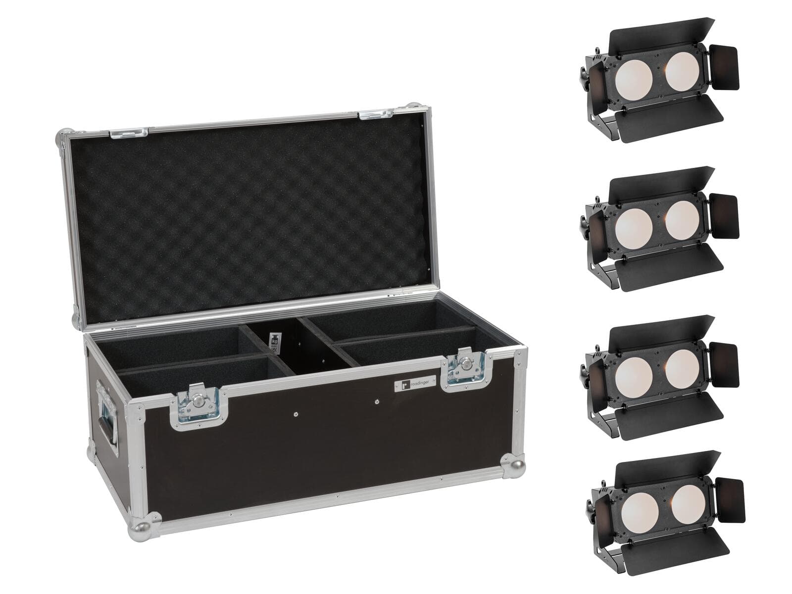 EUROLITE Set 4x fairlight LED CBB-2 WW/CW + flightcase - 20000838