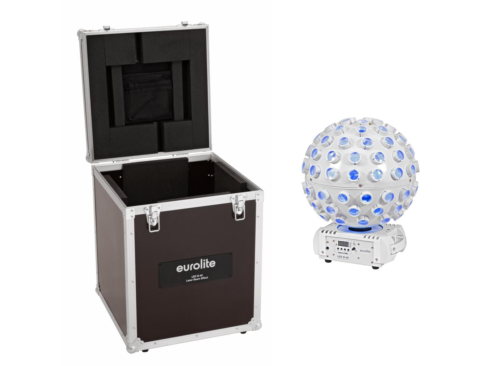 EUROLITE Set effetto laser a fascio LED B-40 bianco + flightcase - 20000844