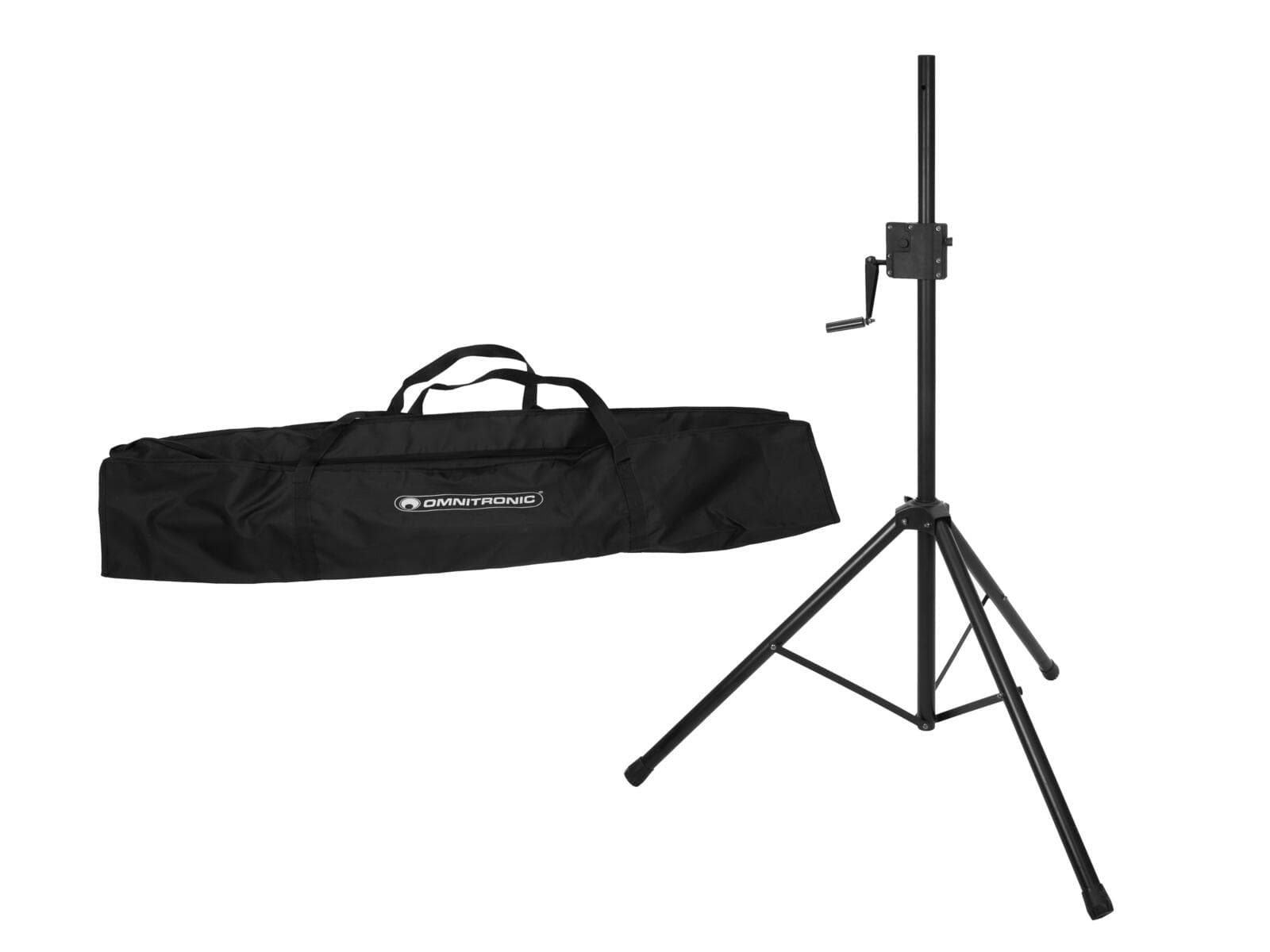 OMNITRONIC Set STS-1 Supporto per diffusore con manovella + Borsa per il trasporto - 20000863