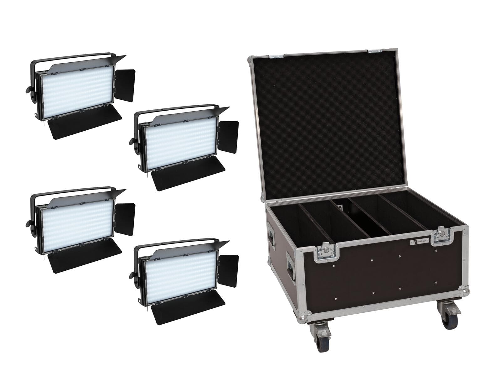 EUROLITE Set 4x LED PLL-480 QCL Pannello + Custodia - 20000899
