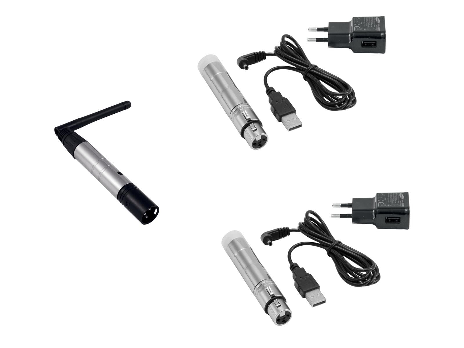 EUROLITE Set QuickDMX 1x Trasmettitore + 2x Ricevitore AKKU - 20000900