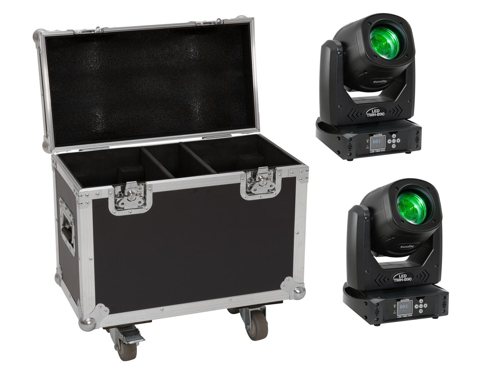 EUROLITE Set 2x LED TMH-B90 + Custodia con ruote - 20000930