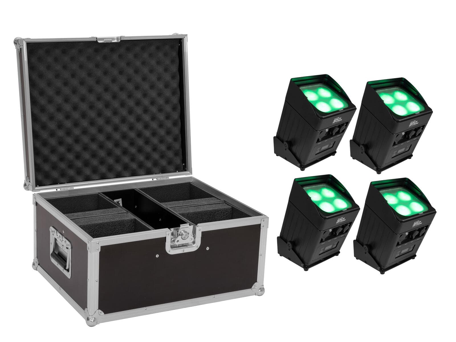 EUROLITE Set 4x AKKU IP UP-4 Entry QCL Spot QuickDMX + Custodia - 20000936
