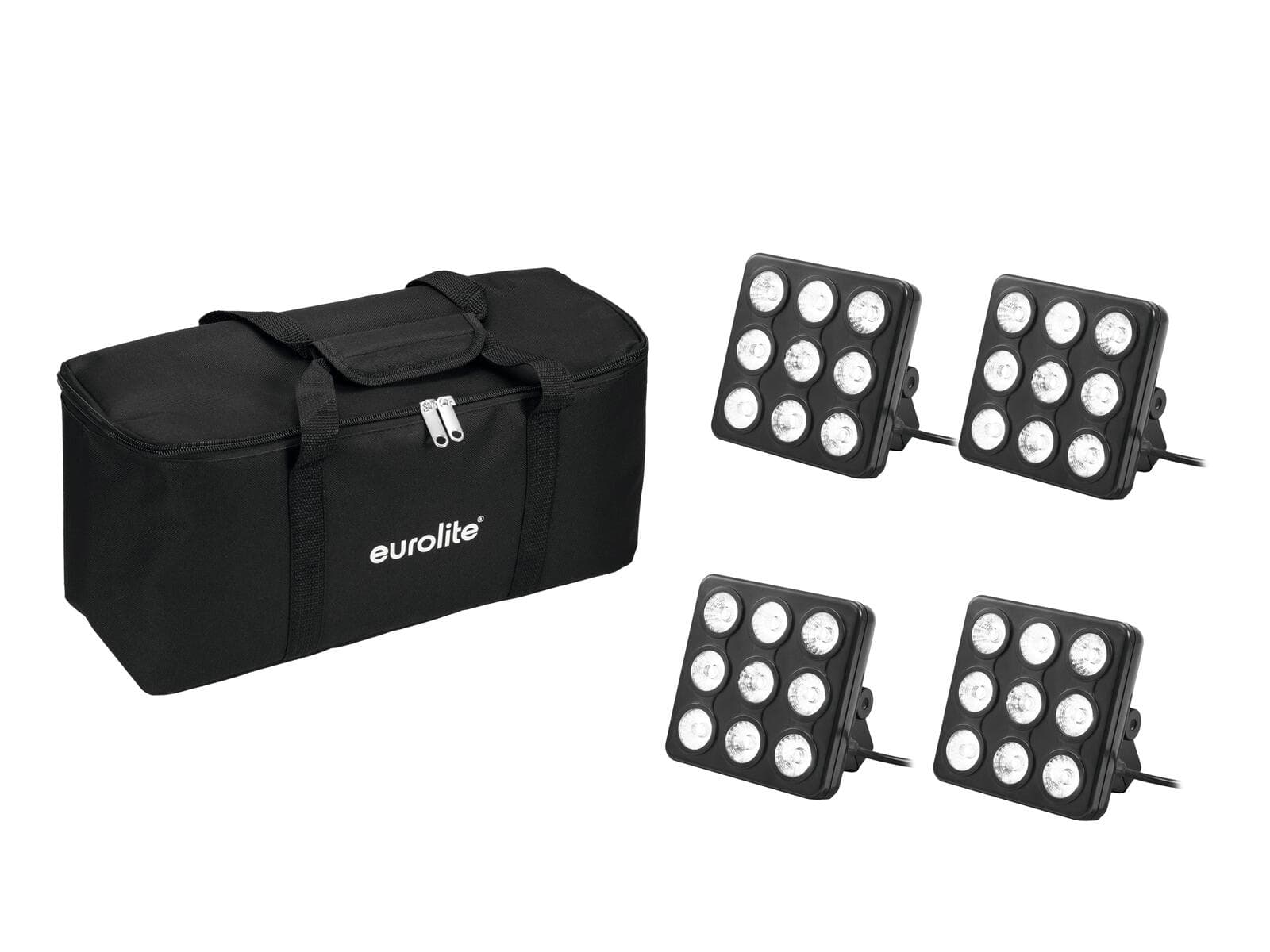 EUROLITE Set 4x LED Party Panel RGB+UV + Borsa morbida - 20000962