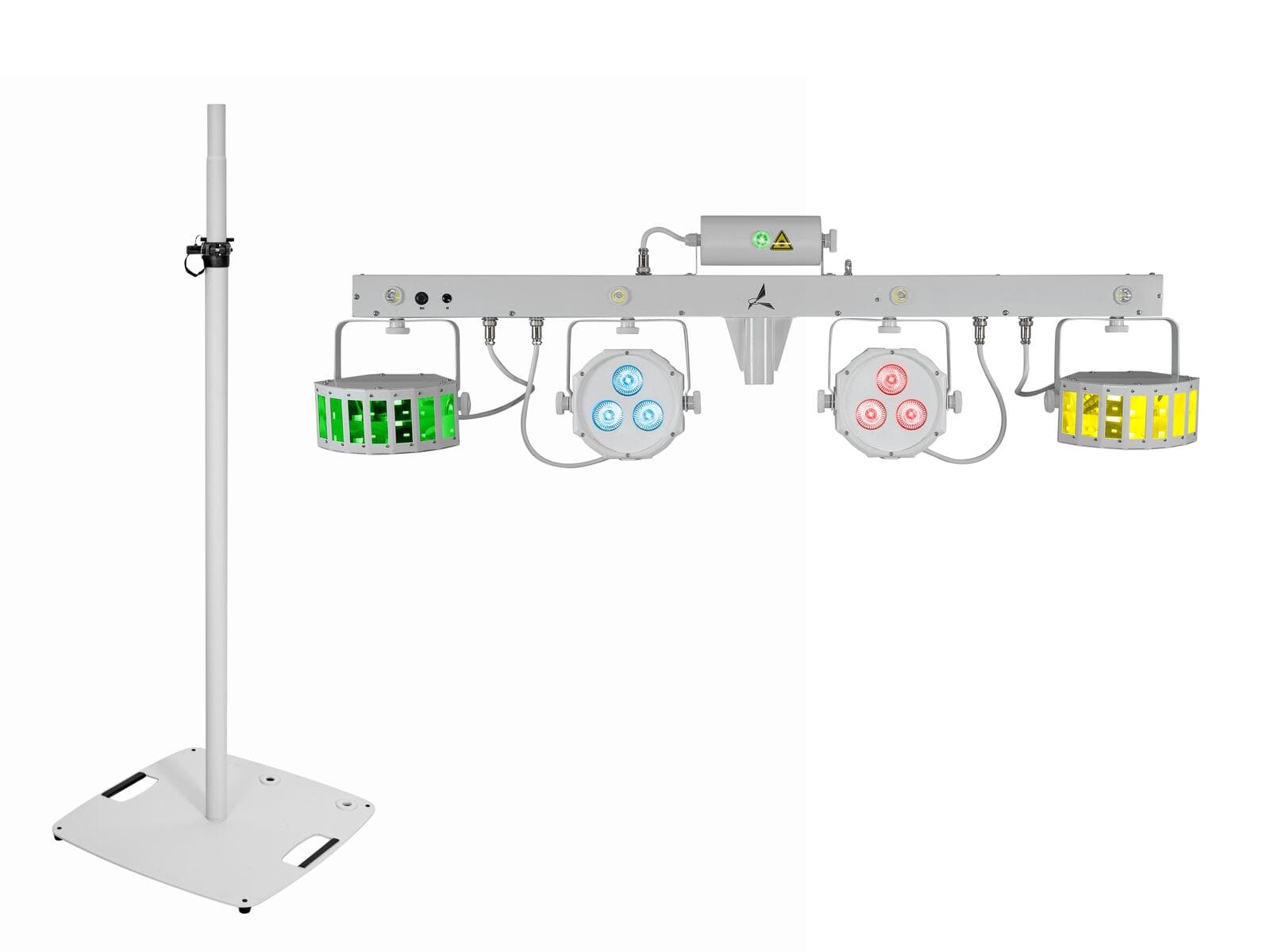 EUROLITE Set LED KLS Laser Bar FX set luci bianco + supporto per altoparlante BPS-3 bianco - 20000966