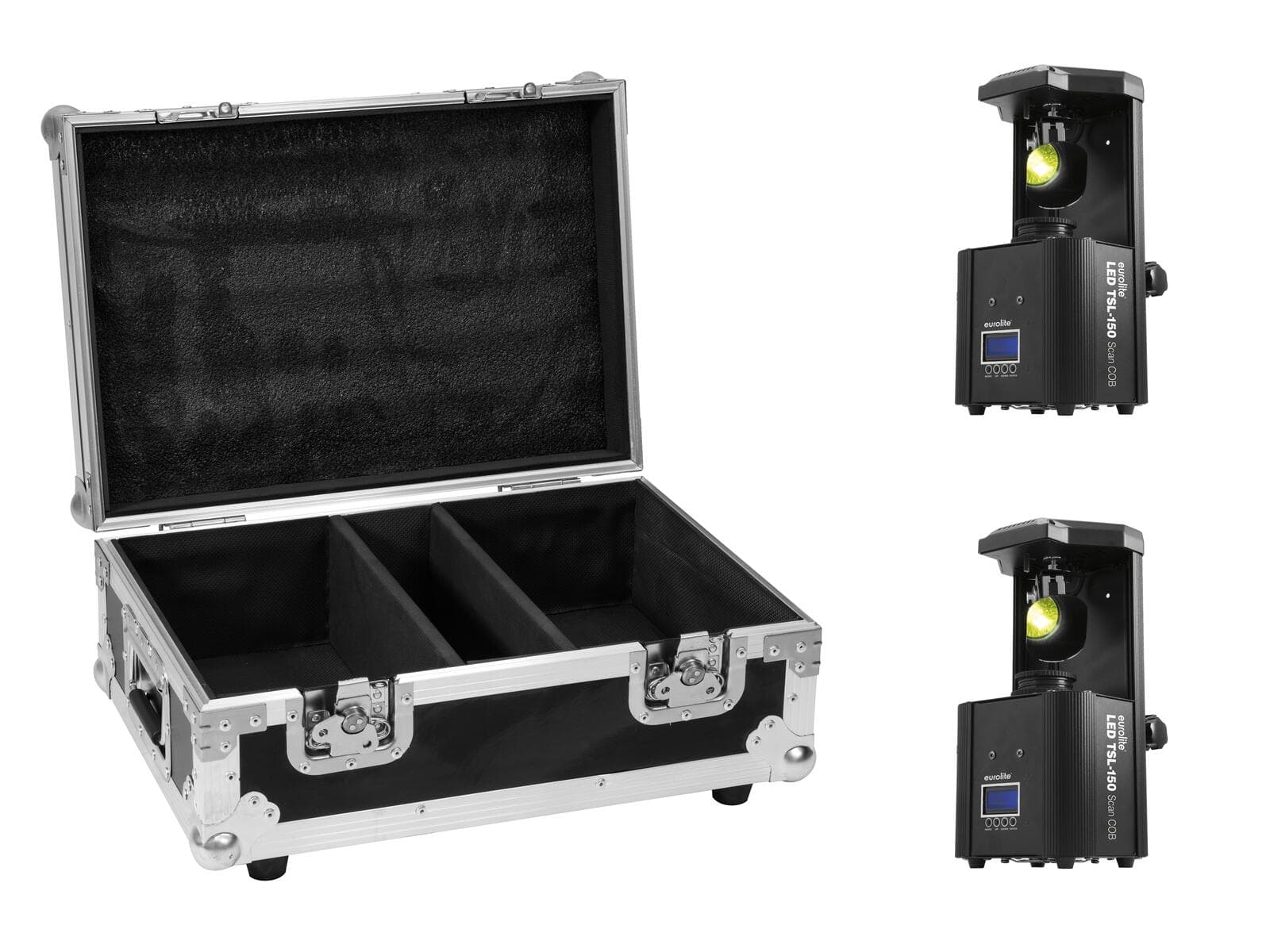 EUROLITE Set 2x LED TSL-150 Scan COB + flightcase - 20000981