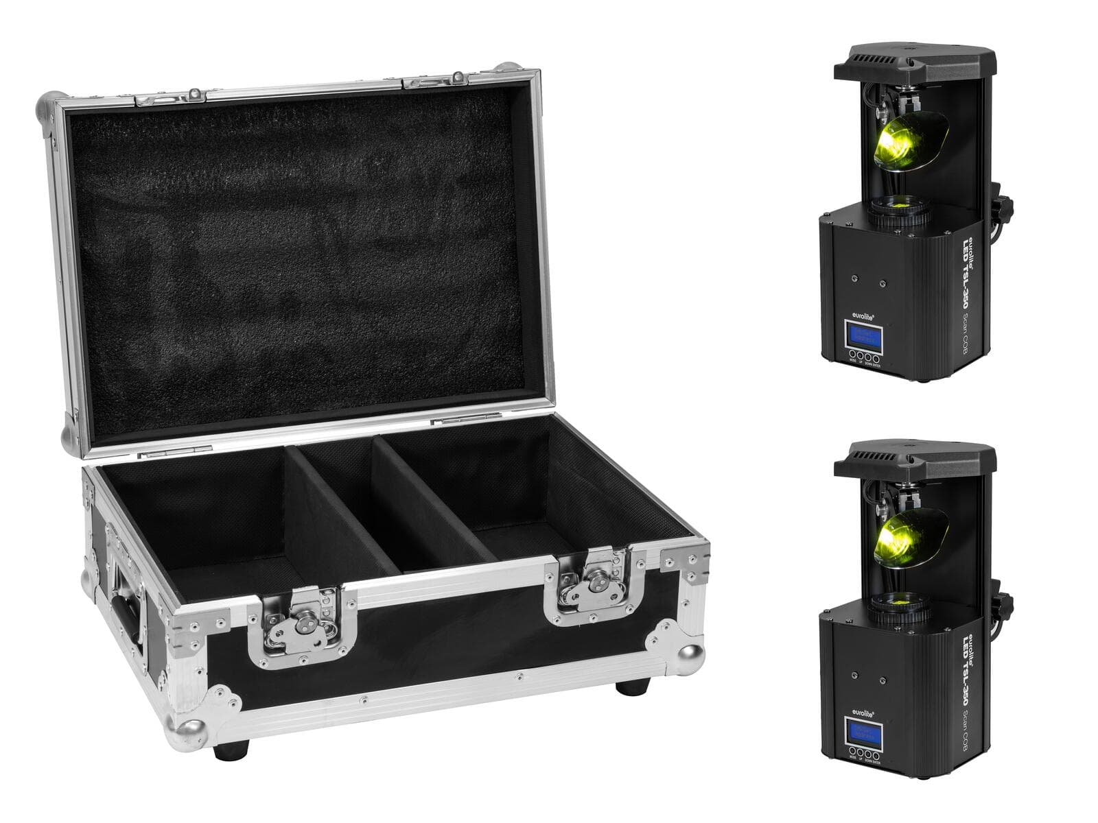 EUROLITE Set 2x LED TSL-350 Scan COB + flightcase - 20000982