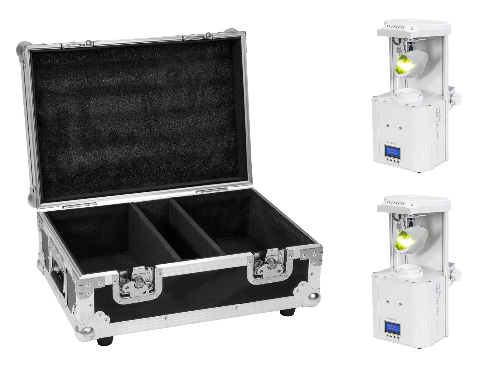 EUROLITE Set 2x LED TSL-350 Scan COB bianco + flightcase - 20000983
