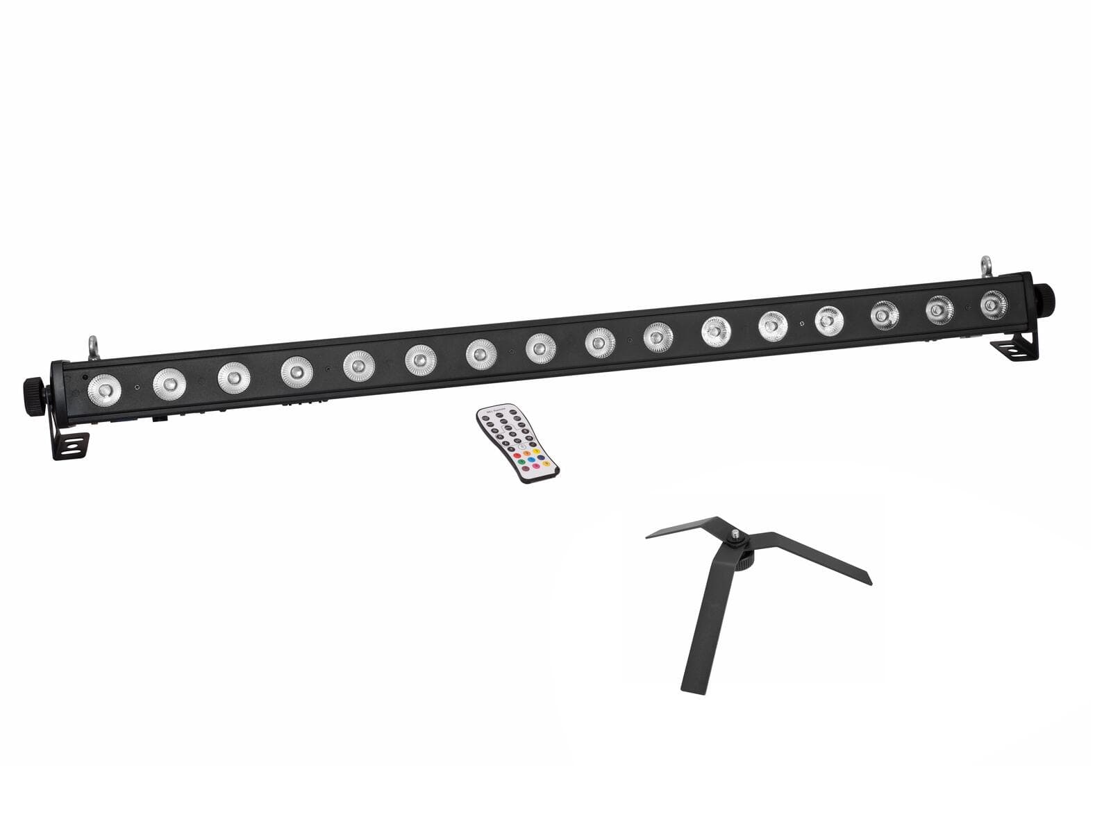 EUROLITE Set LED PIX-16 QCL Bar + supporto da pavimento FS-4 in acciaio nero - 20000990
