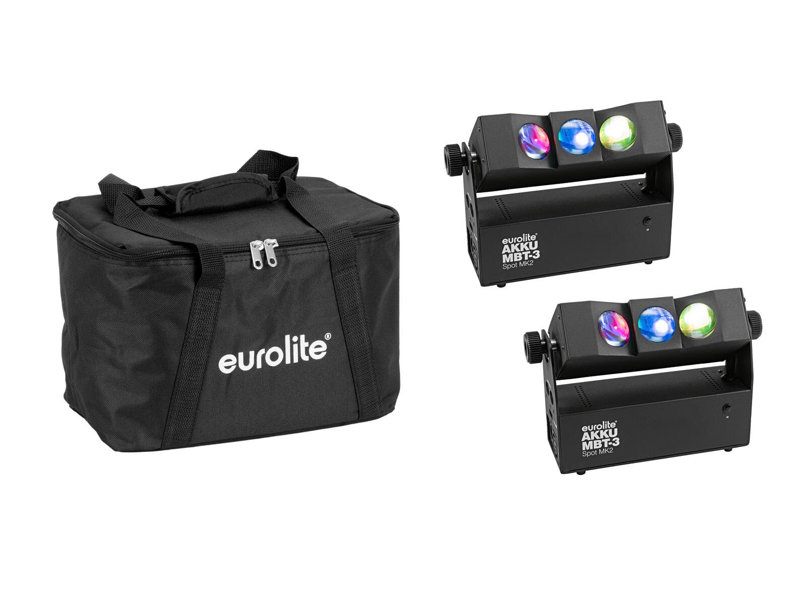 EUROLITE Set 2x AKKU MBT-3 Spot MK2 + borsa imbottita - 20000997