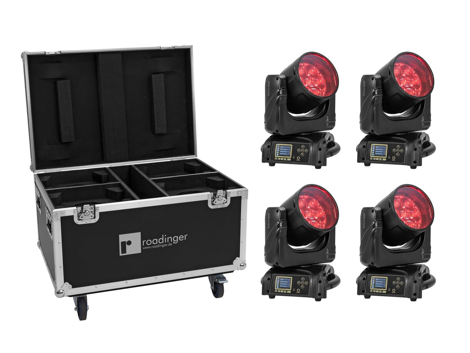 FUTURELIGHT Set 4x EYE-740 MK2 + Custodia con ruote - 20001009