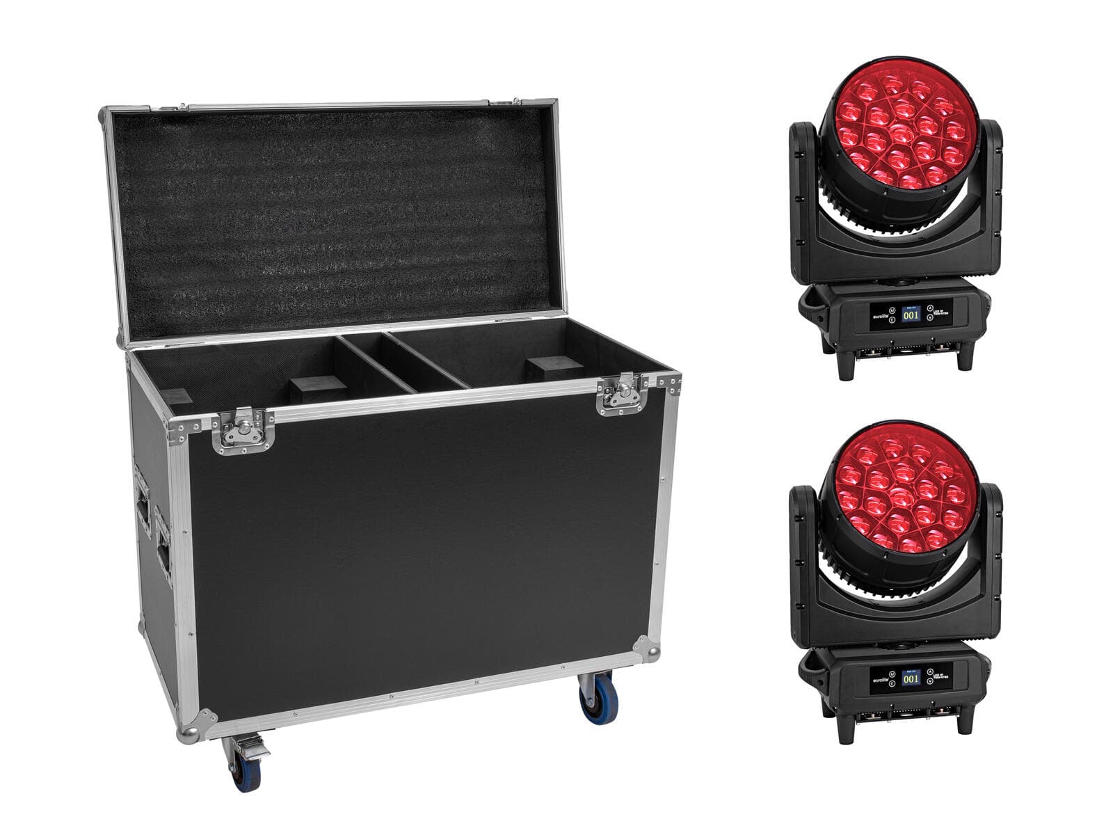 EUROLITE Set 2x LED IP TMH-H760 + Custodia con ruote - 20001018