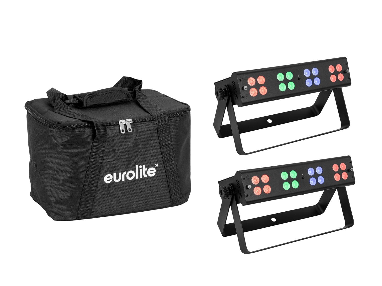 EUROLITE Set 2x LED Silent Bar 16x4W RGB/WW + Borsa morbida - 20001020