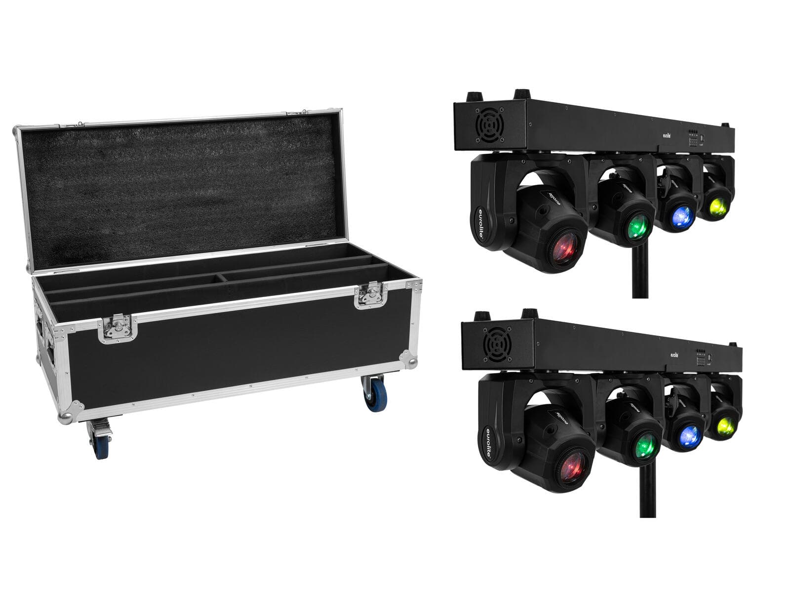 EUROLITE Set 2x LED TMH Bar S120 + Custodia con ruote - 20001023