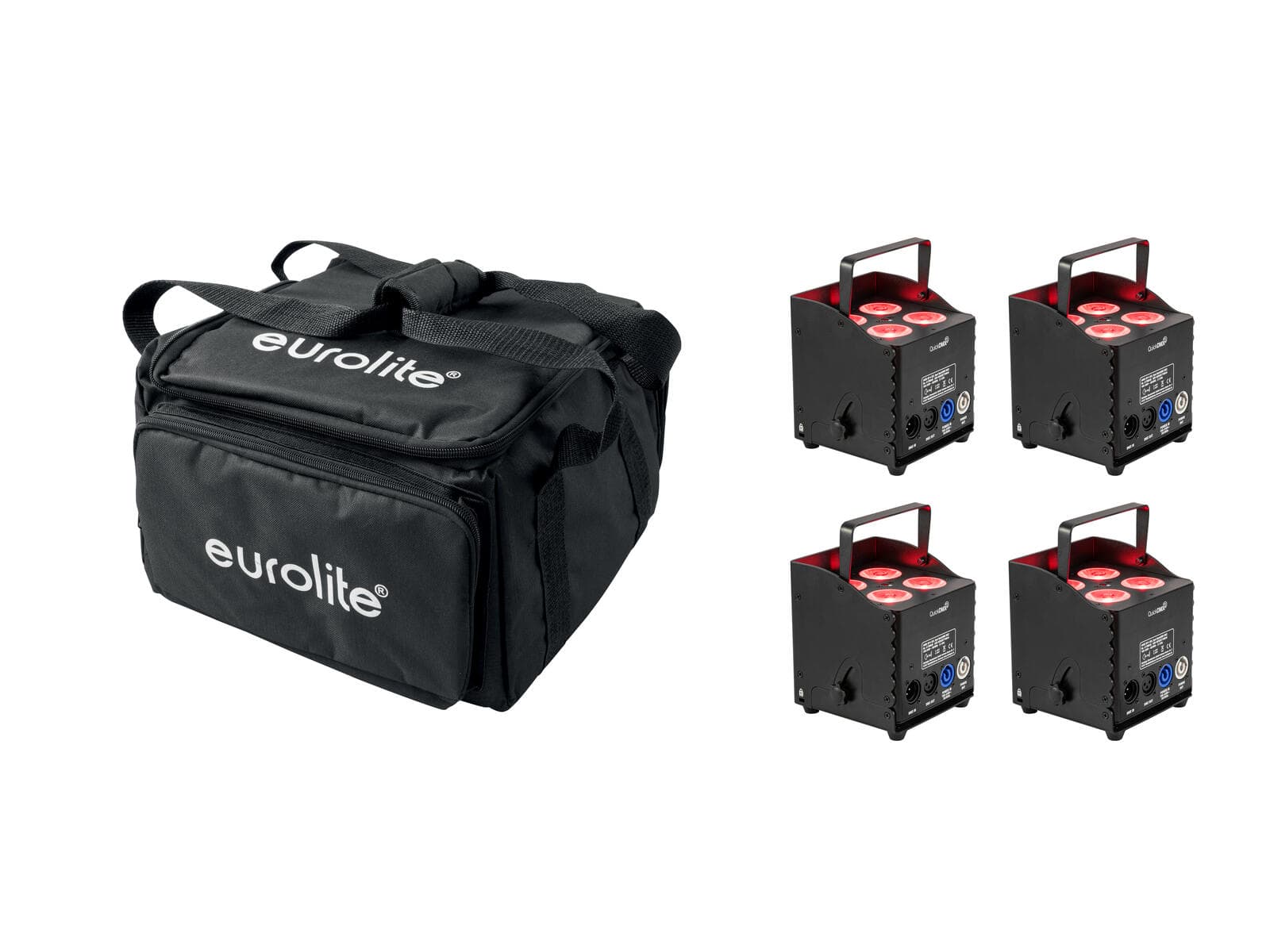 EUROLITE Set 4x AKKU UP-4 QCL Spot QuickDMX MK2 + borsa morbida - 20001041