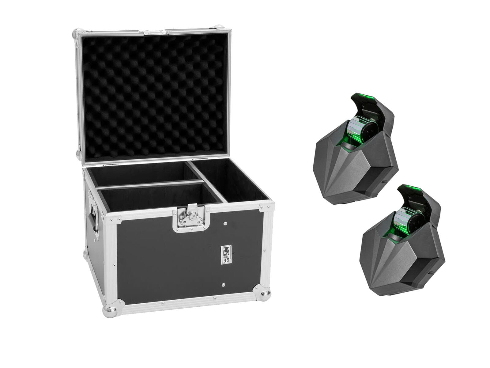 EUROLITE Set 2x effetto beam LED CAT-80 + flightcase - 20001053
