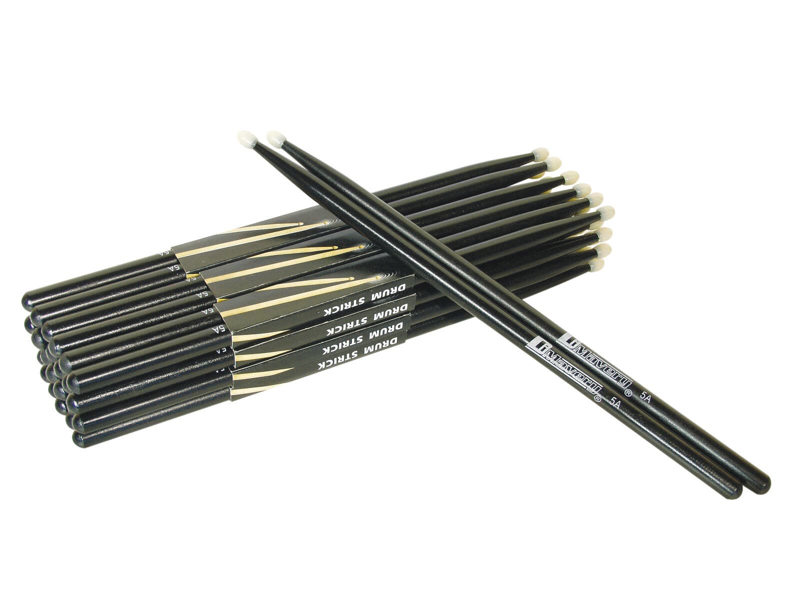 DIMAVERY DDS-5A Bacchette per batteria, acero, nere - 26070115