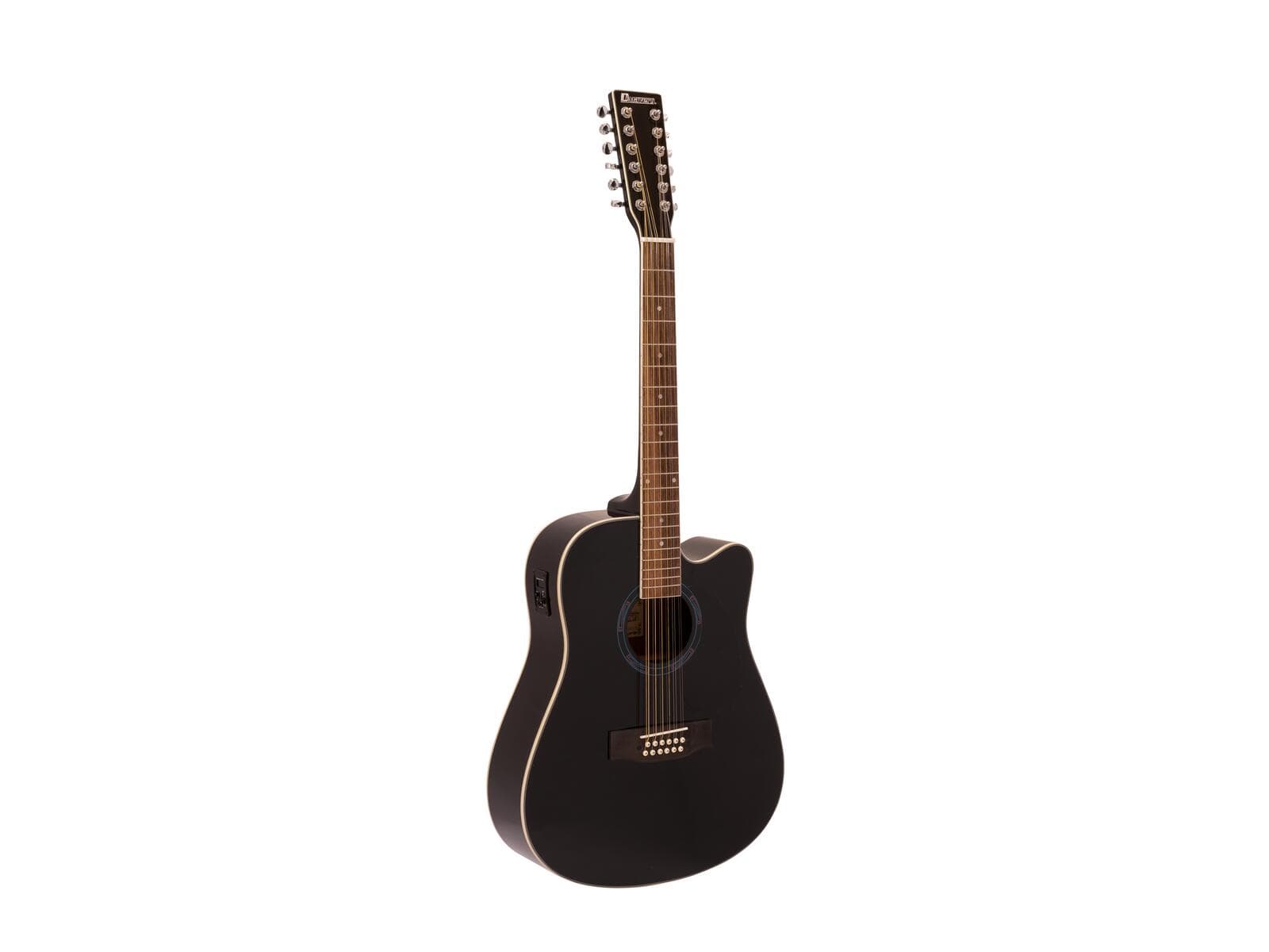 DIMAVERY DR-612 Chitarra western 12 corde, nera - 26231282
