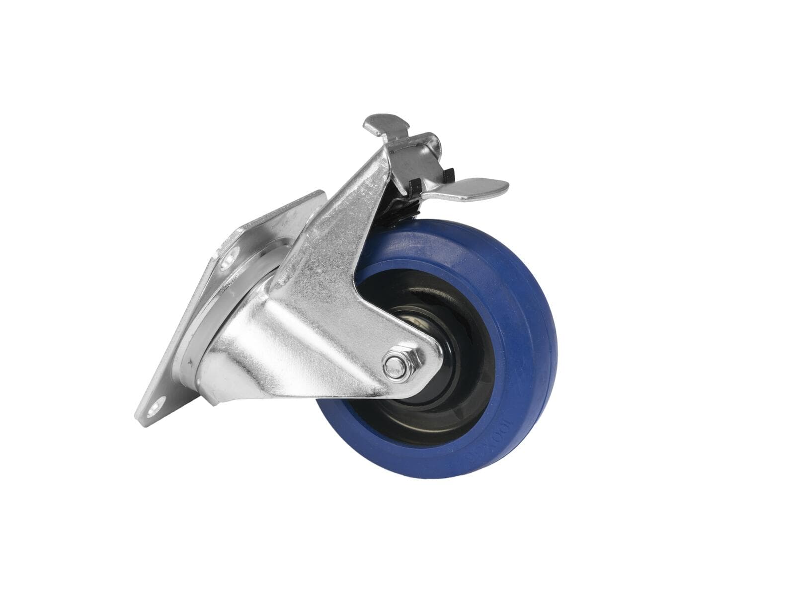ROADINGER Rotella girevole RD-100B 100mm blu con freno - 3000400C