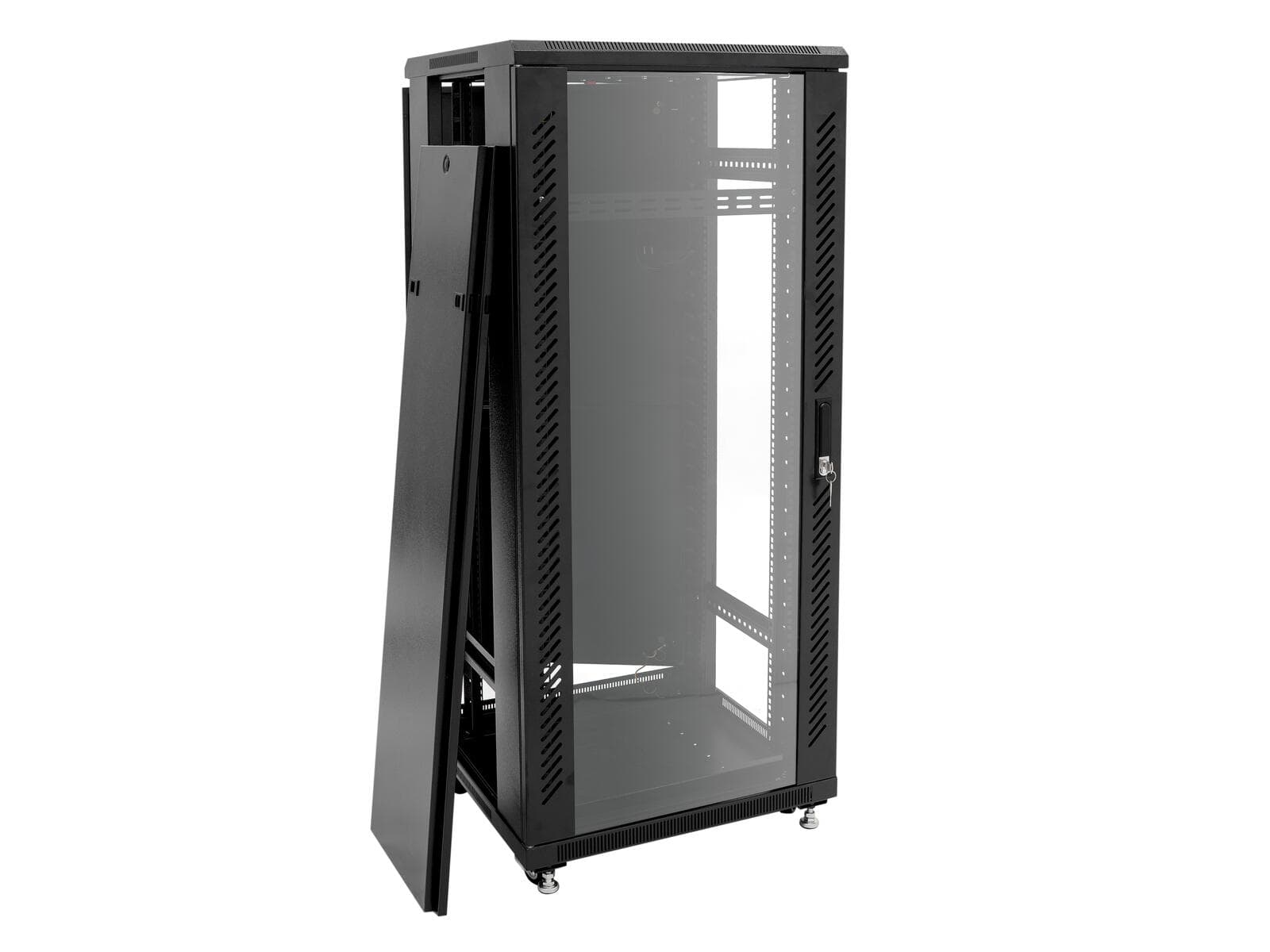 ROADINGER Armadio rack in acciaio SSC-24 con porta in vetro, 24U - 30103417