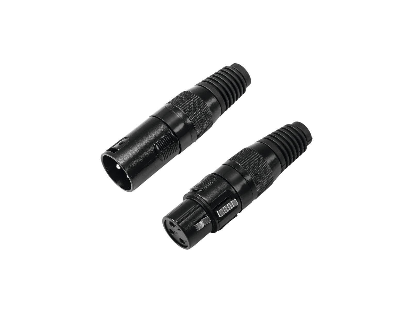 OMNITRONIC Set di prese e spine XLR a 3 poli, corpo nero, 5 pezzi - 30200097