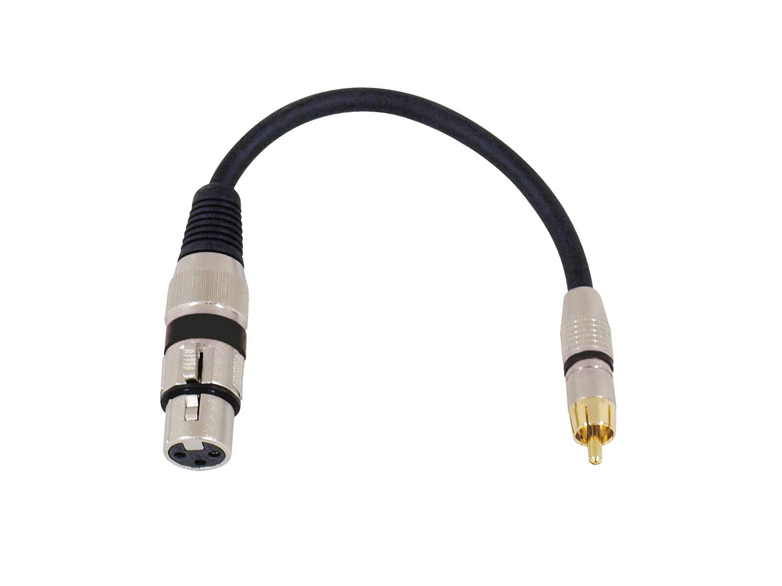 OMNITRONIC Cavo adattatore XLR(F)/RCA(M) 0.2m nero - 3022075J