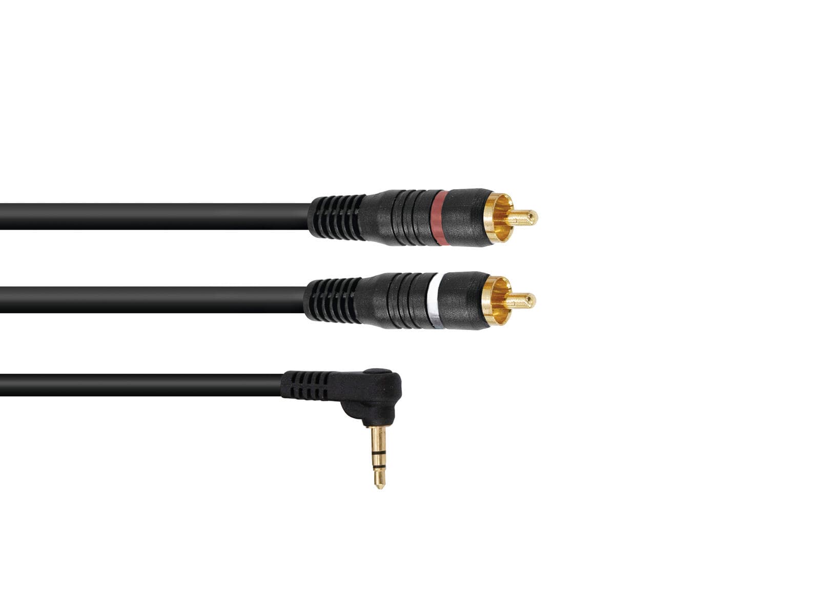 OMNITRONIC Cavo adattatore Jack 3.5 a 90°/2xRCA 1.5m bk - 30225010