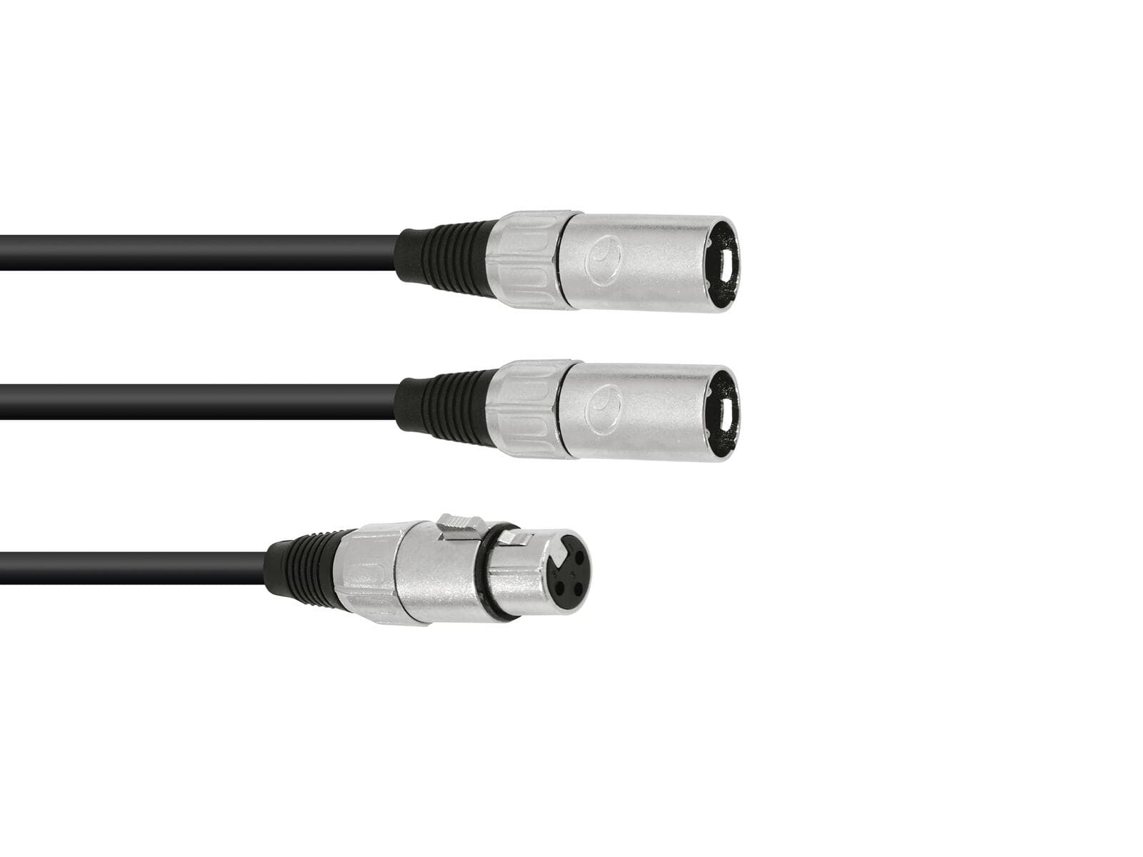 OMNITRONIC Cavo adattatore XLR(F)/2xXLR(M) 1 m nero - 30225204