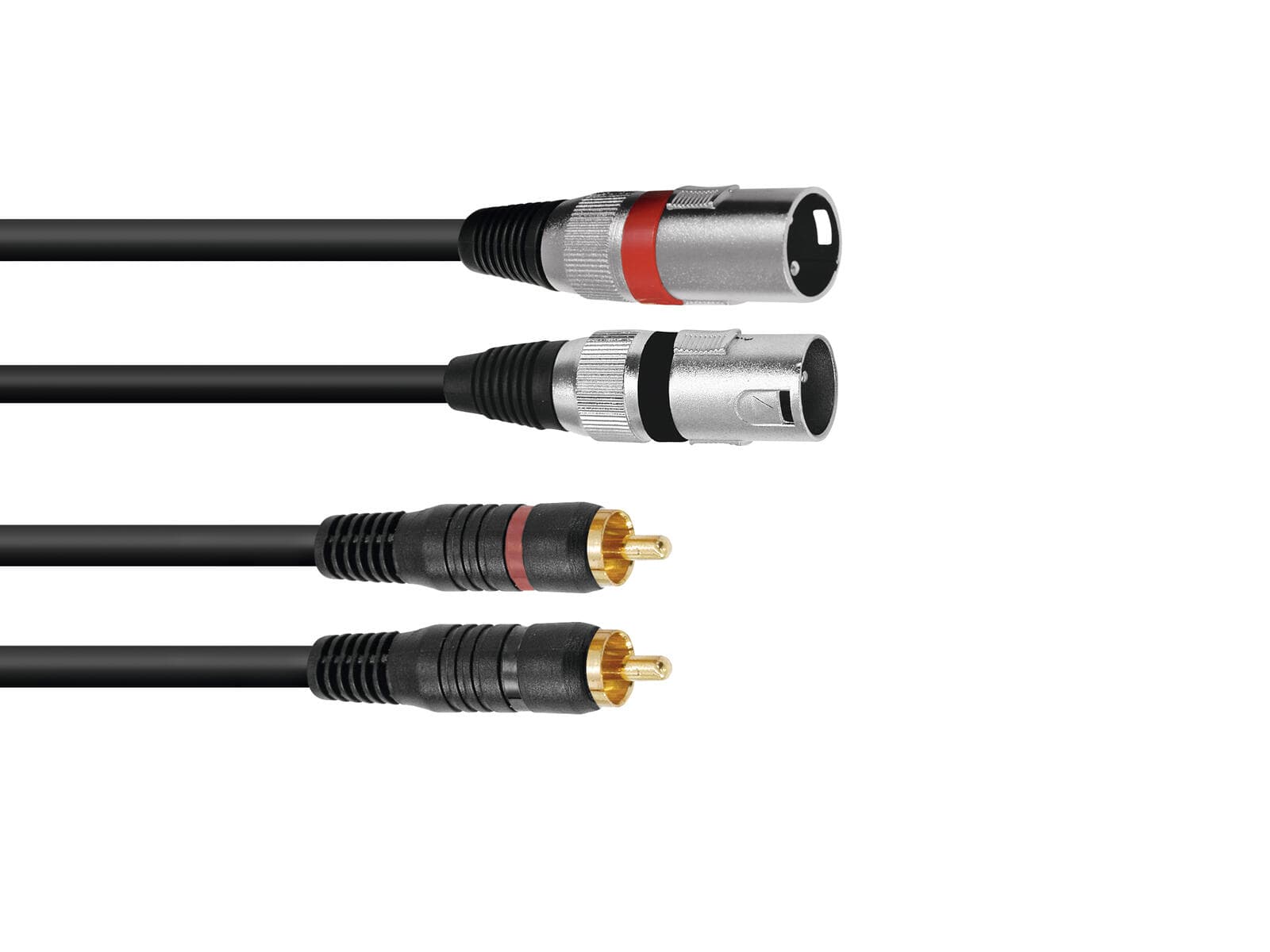 OMNITRONIC Cavo adattatore 2xXLR(M)/2xRCA 1.0m nero - 3022522B