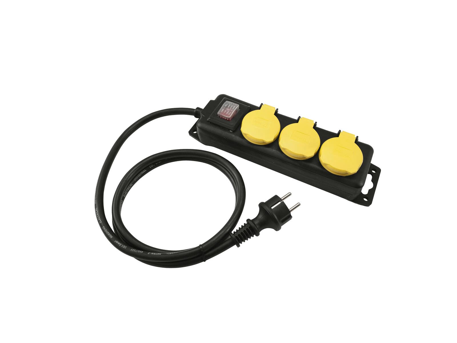 EUROLITE Distribuzione a 3 prese IP44 nera 1.5m - 30240115