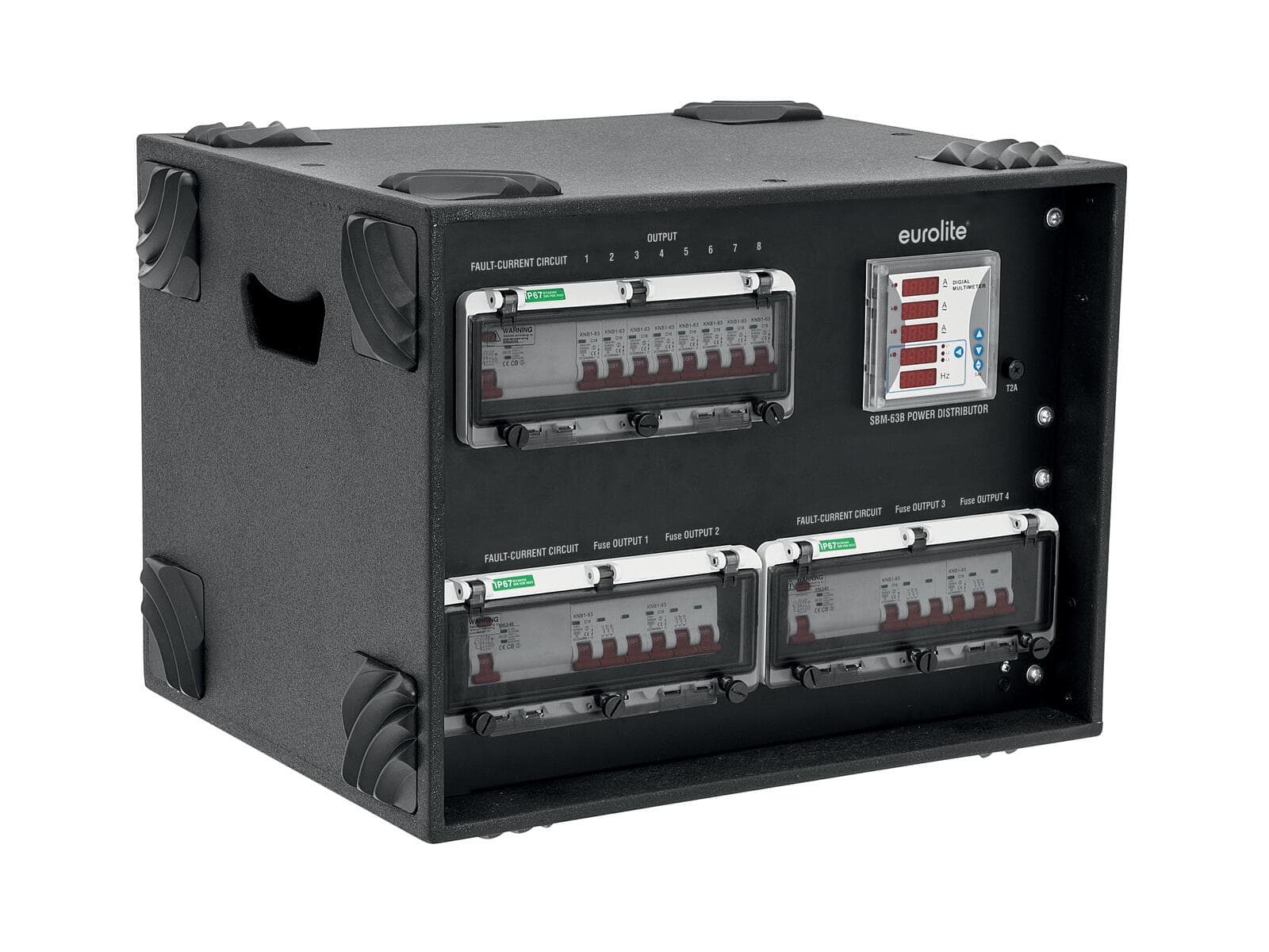EUROLITE SBM-63B Distributore di alimentazione con multimetro - 30248411