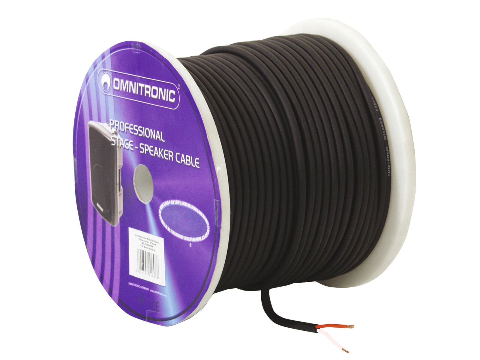OMNITRONIC Cavo per altoparlanti 2x1.5 50m bk resistente - 3030011L