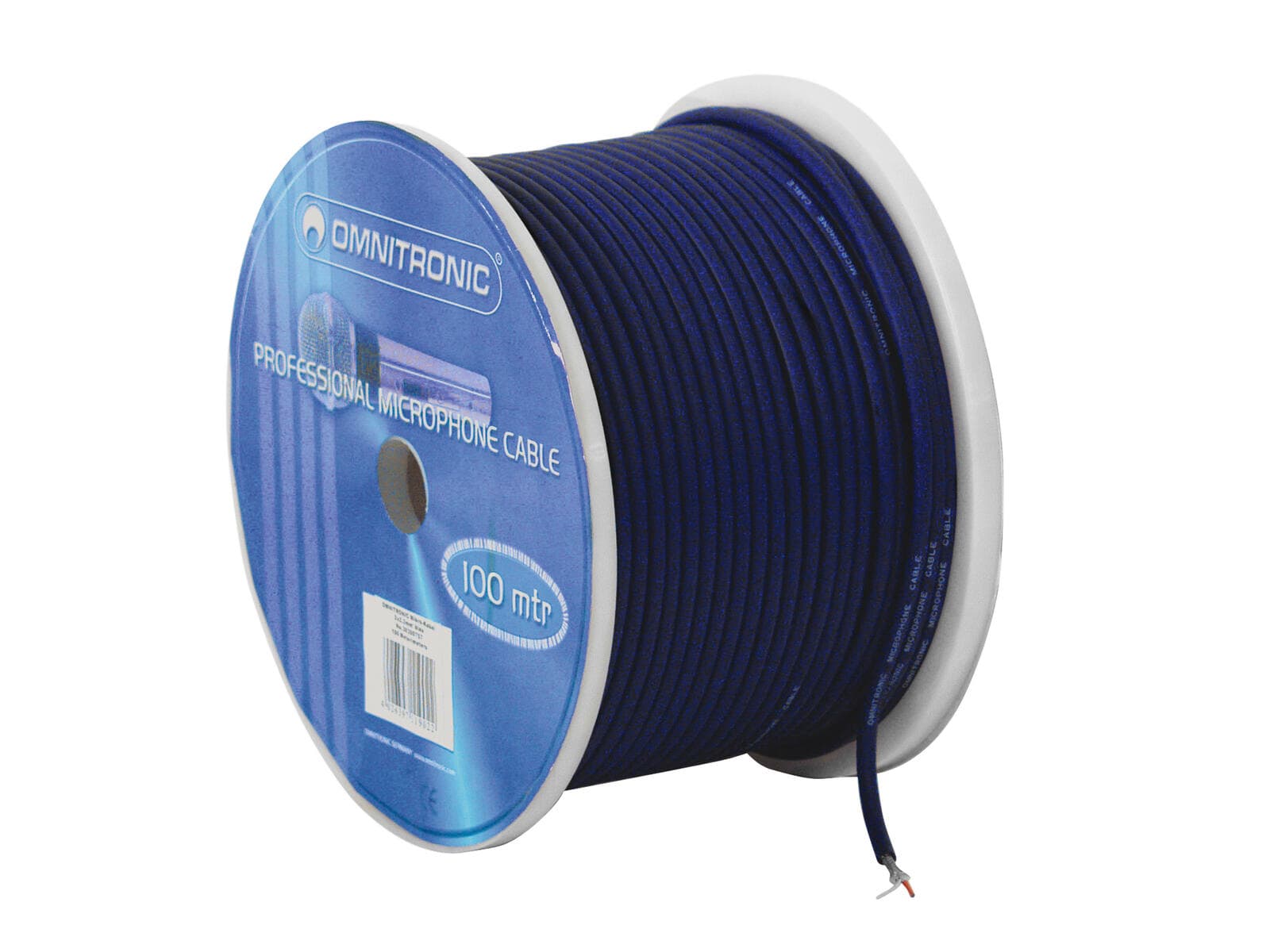 OMNITRONIC Cavo microfonico 2x0.22 100m blu - 30300757