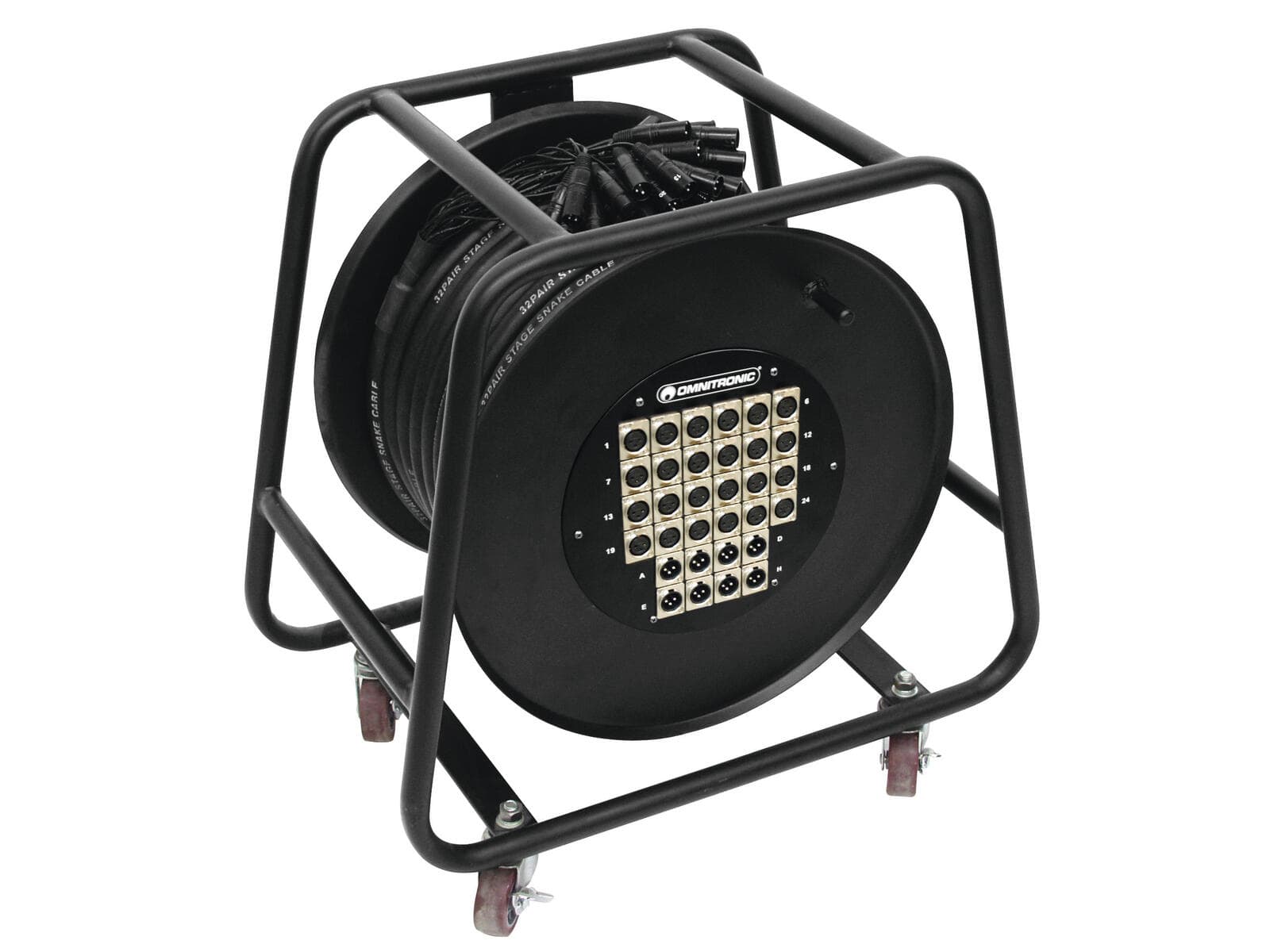OMNITRONIC Stagebox multicore 24/8 30m con avvolgicavo - 30304665