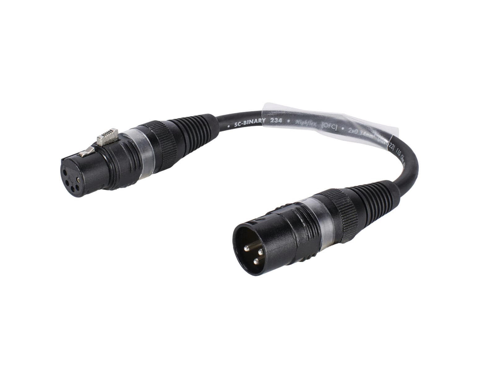 SOMMER CABLE Cavo adattatore XLR a 3 pin(M)/XLR a 5 pin(F) nero - 3030741L