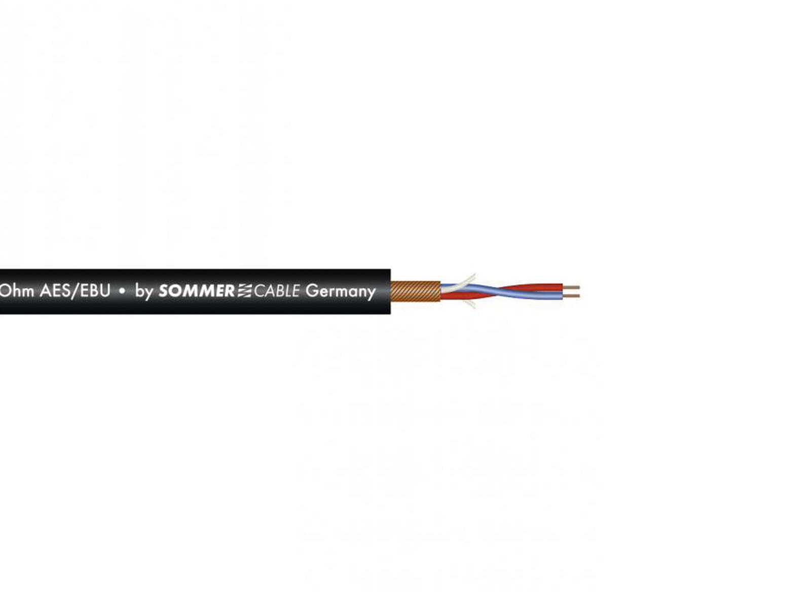 SOMMER CABLE Cavo microfonico AES/EBU 2x0.14 100m nero SC-Micro-Stage - 3030744E