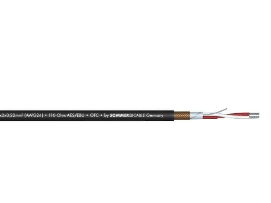 SOMMER CABLE Cavo DMX 2x0.22 100m bk SC-Semicolon - 3030744X