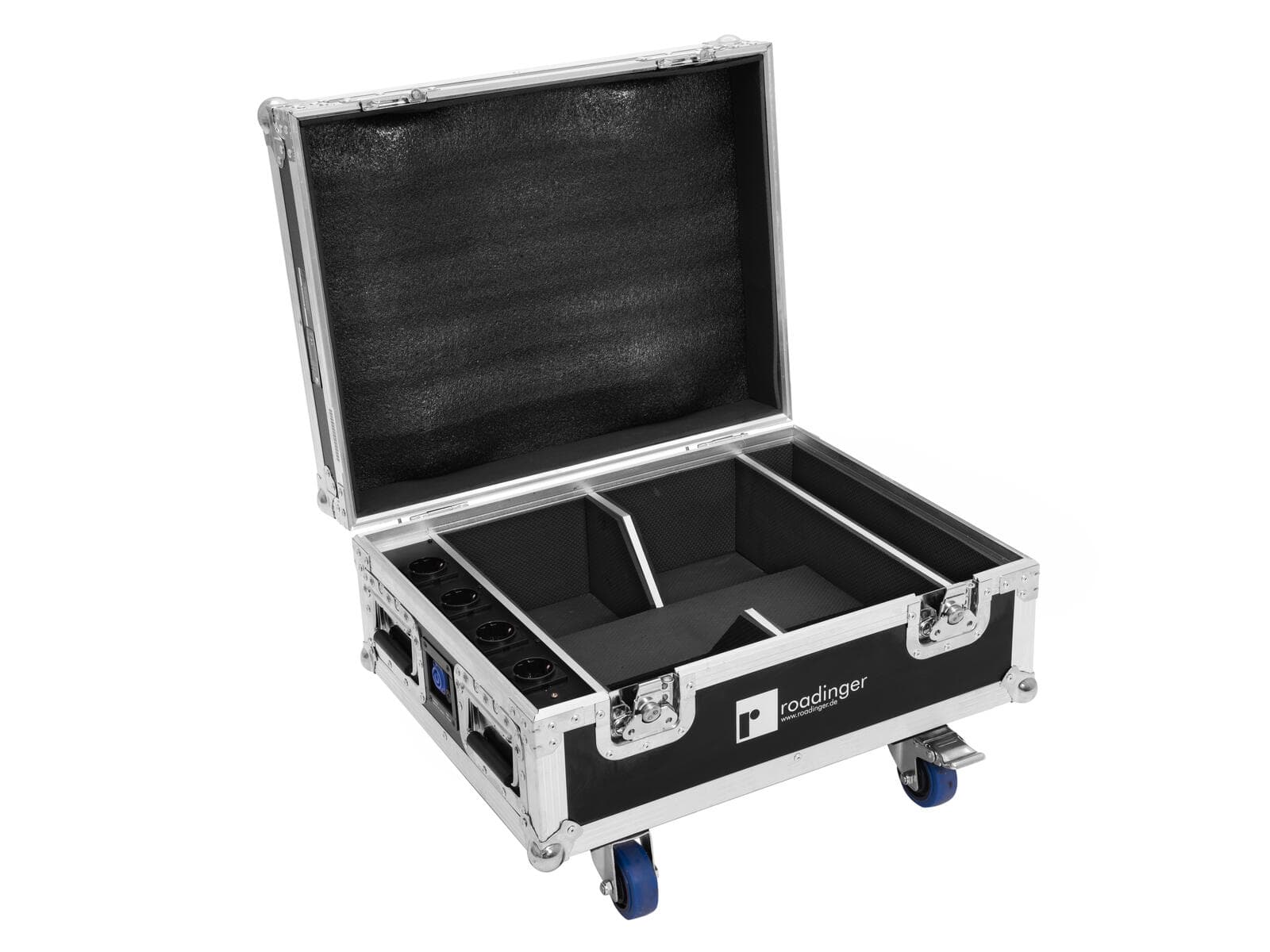 ROADINGER Flightcase 4x AKKU IP UP-4 QuickDMX con funzione di ricarica - 31005127