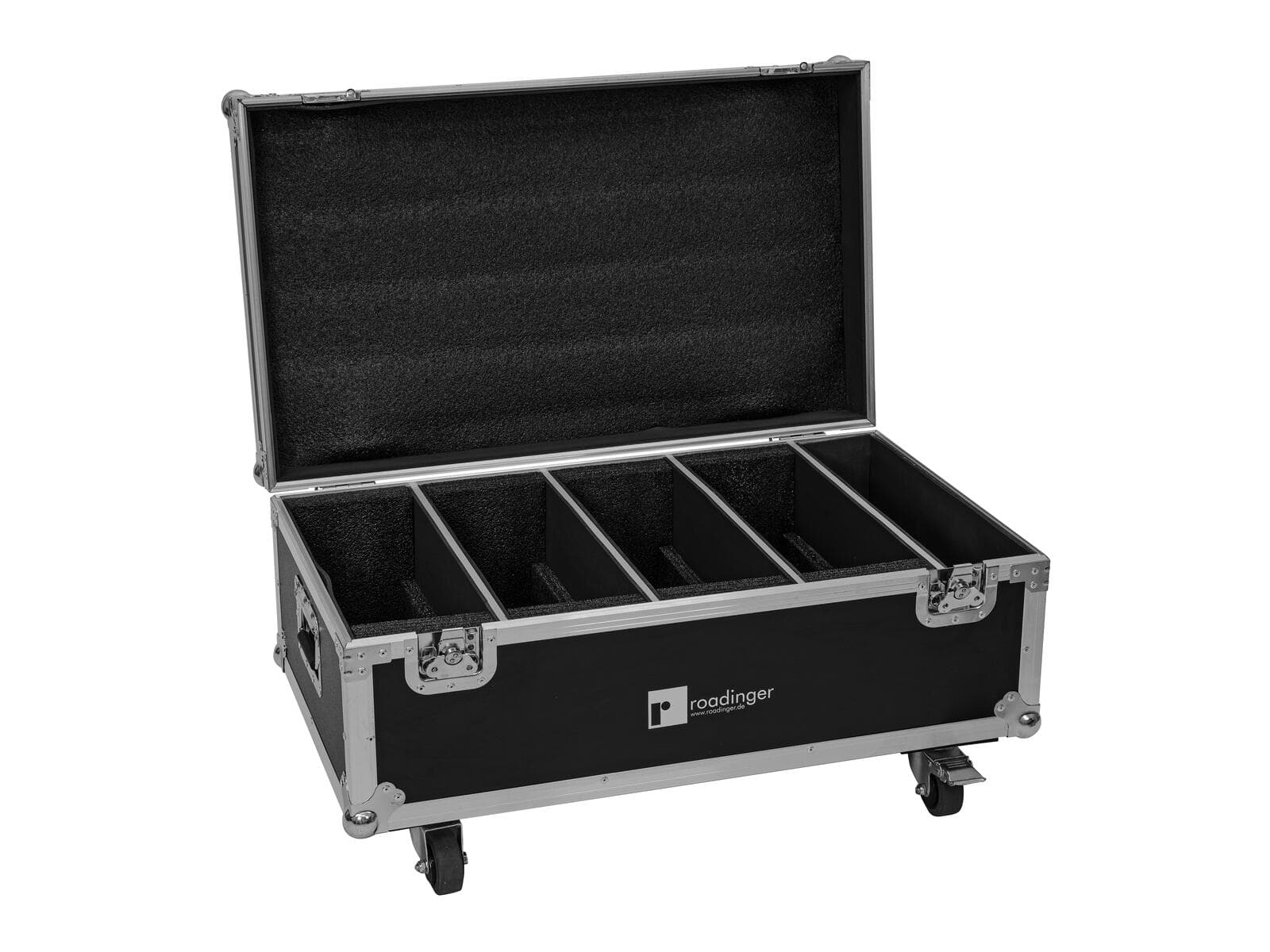 ROADINGER Flightcase 4x LED CLS-18 QCL RGB/WW con ruote - 31005238