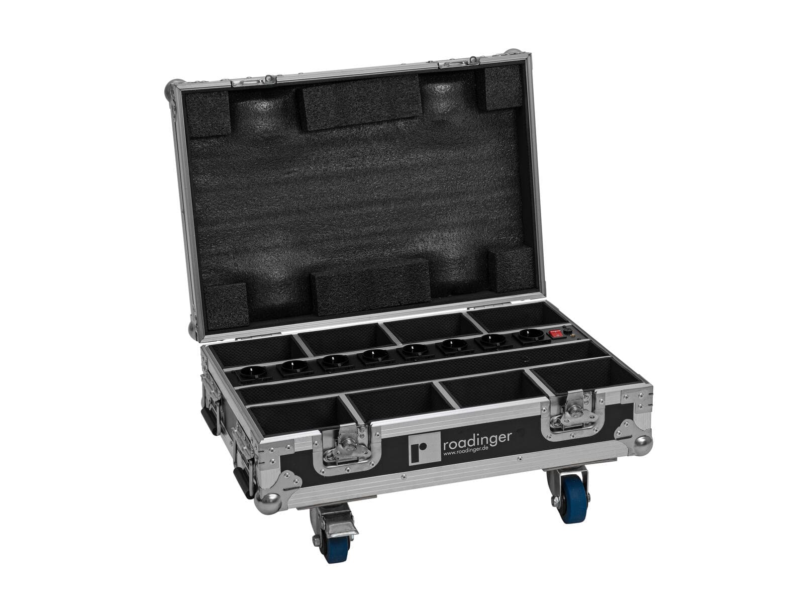 ROADINGER Flightcase 8x AKKU Mini IP UP-4 QCL Spot MK2 con funzione di ricarica - 31005245
