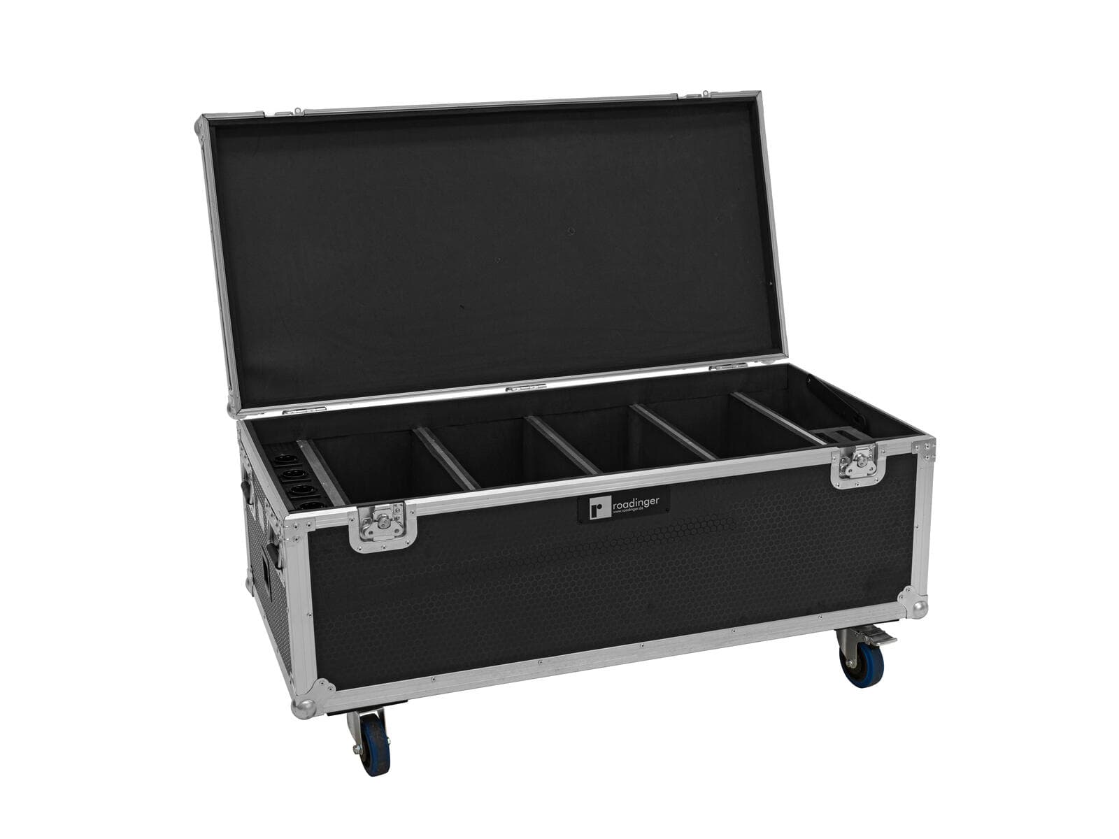 ROADINGER Flightcase 4x AKKU Multiflood IP 18x10W RGBW Wash CRMX con funzione di ricarica - 31005248