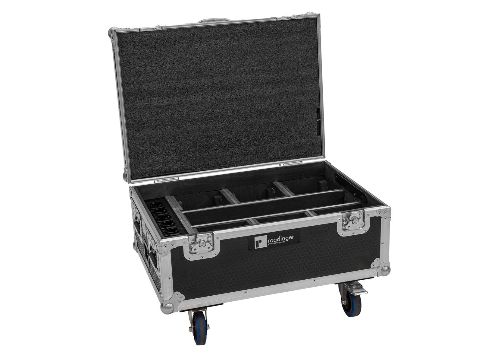 ROADINGER Flightcase 6x AKKU IP TL-3 QCL Trusslight CRMX con funzione di ricarica e ruote - 31005250