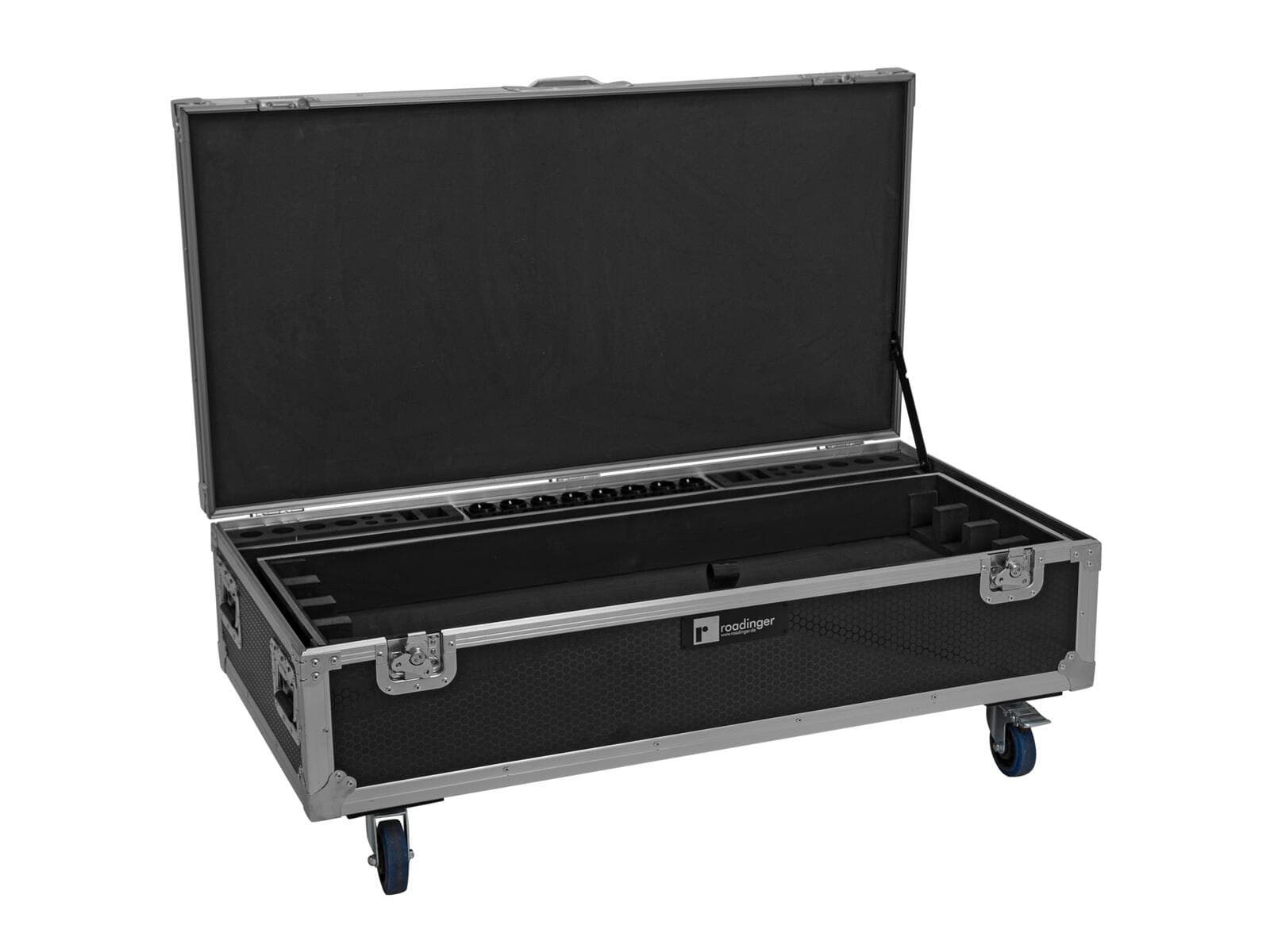 ROADINGER Flightcase per 8 AKKU IP Pixel Tube 360° PRO CRMX con funzione di ricarica e ruote - 31005259