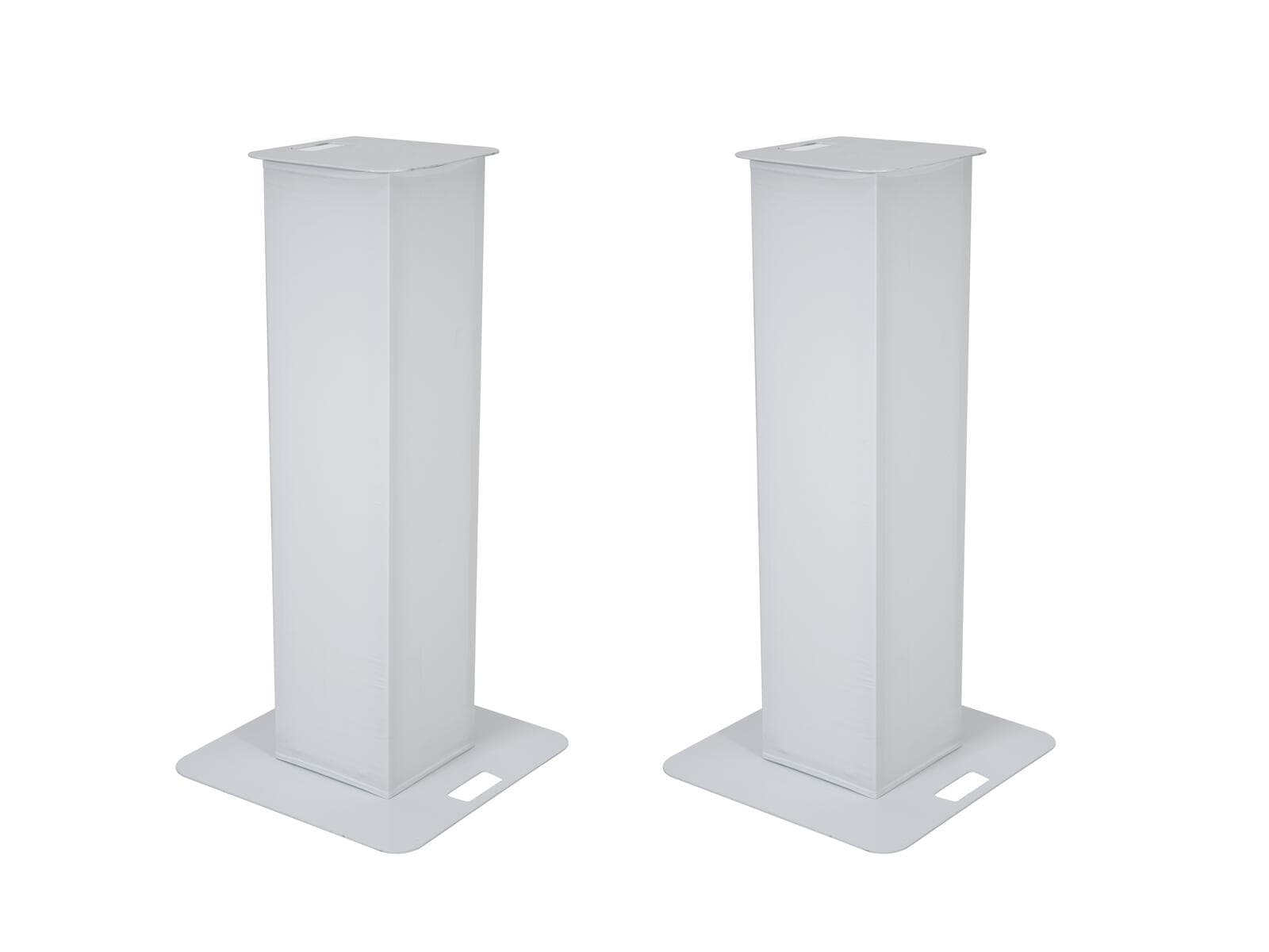EUROLITE 2 x supporti da palco 150cm con copertura e borsa, bianco - 32000070