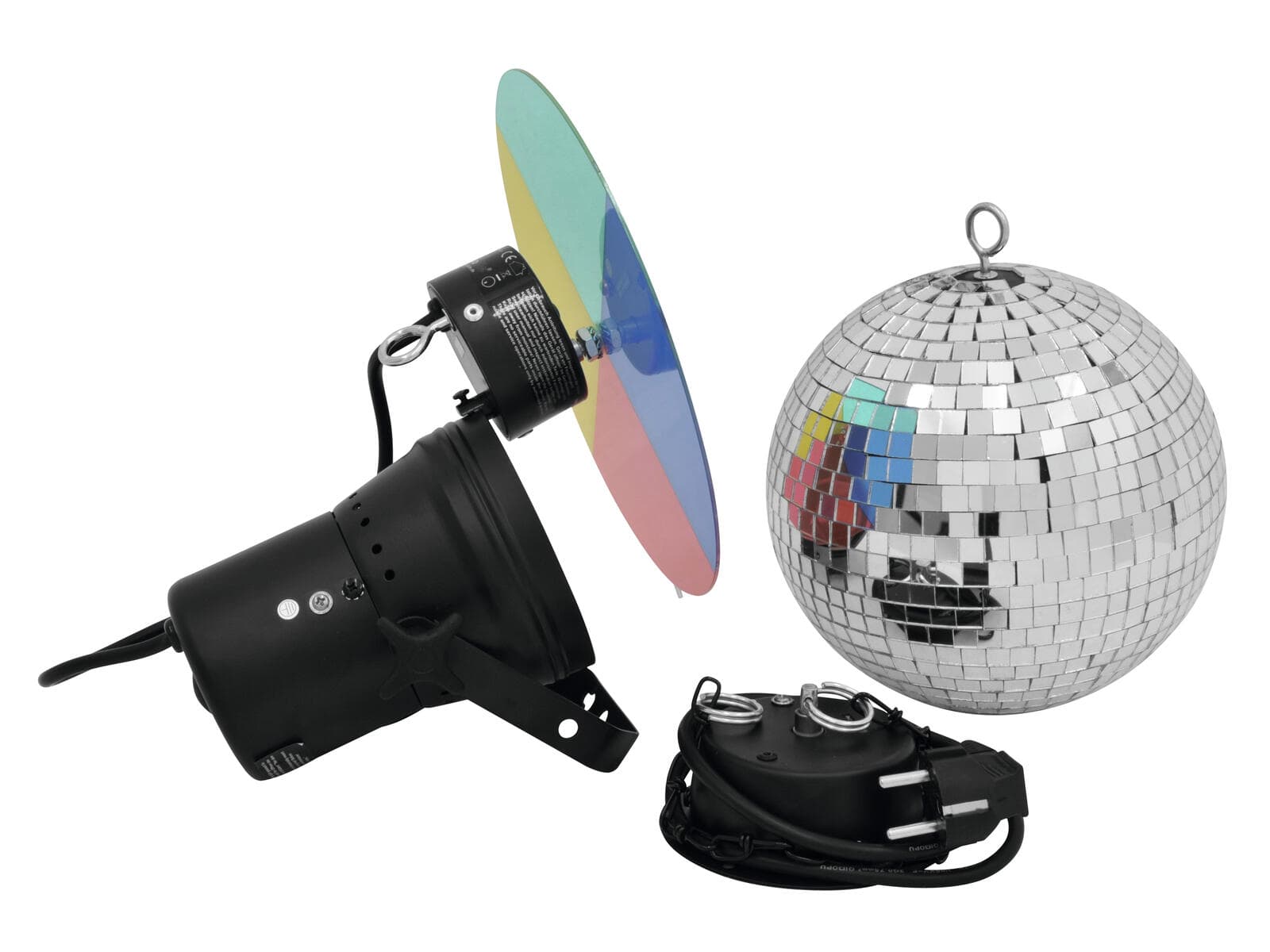 EUROLITE Set sfera a specchi 20 cm con pinspot - 50101855