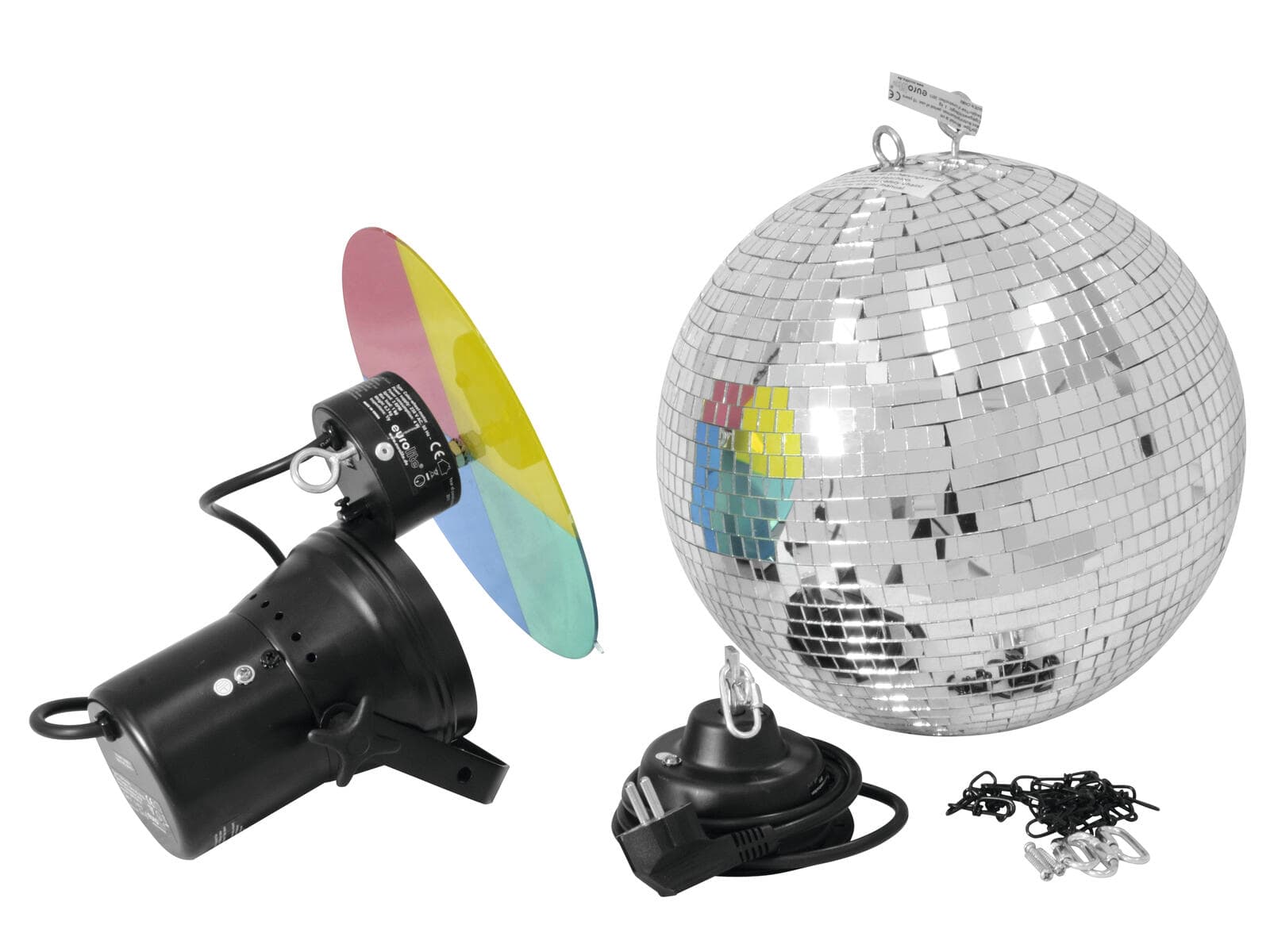 EUROLITE Set sfera a specchi 30 cm con pinspot - 50101860