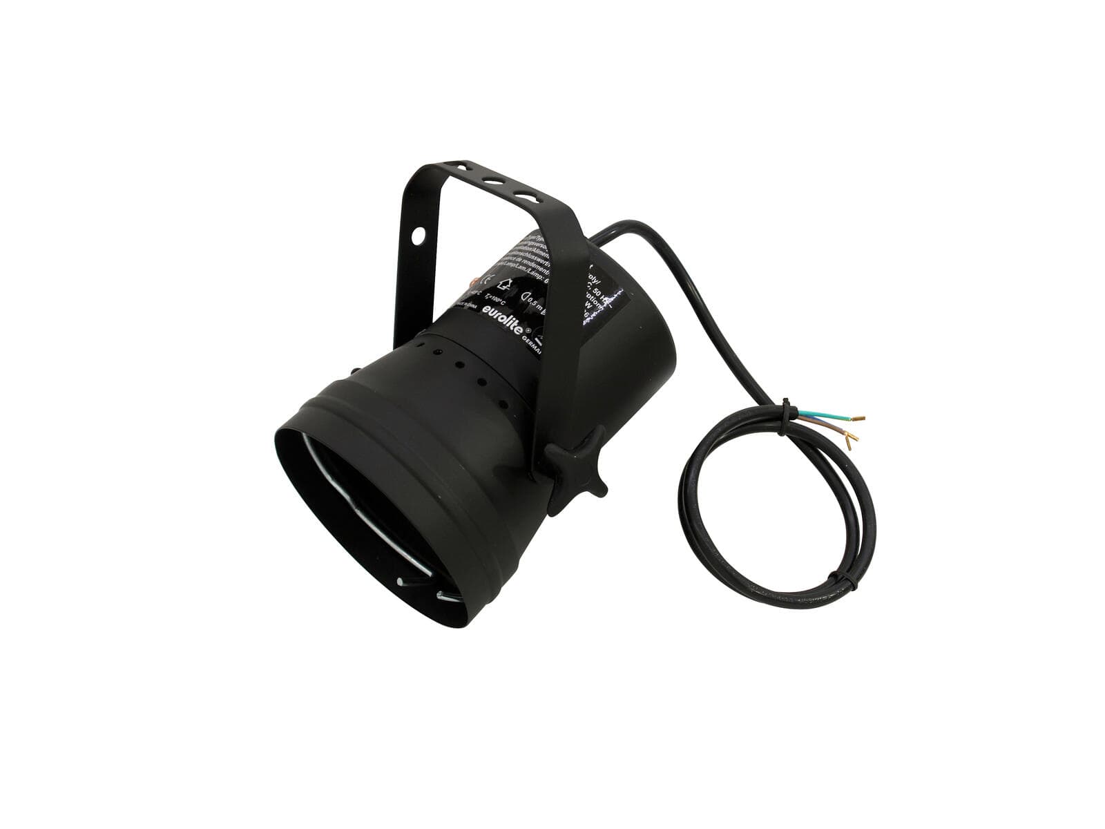 EUROLITE T-36 Pinspot con cavo, nero - 50800360