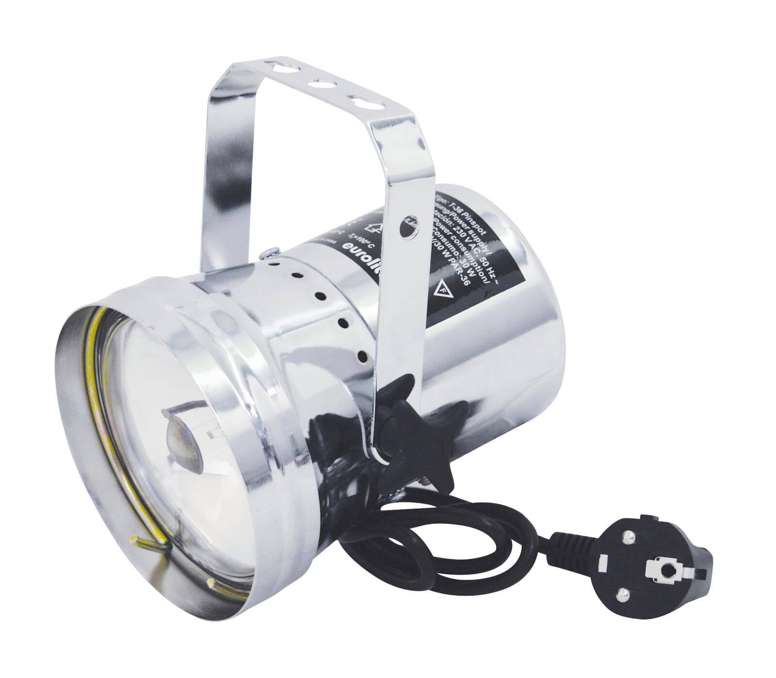 EUROLITE T-36 Pinspot con spina, argento - 50800410