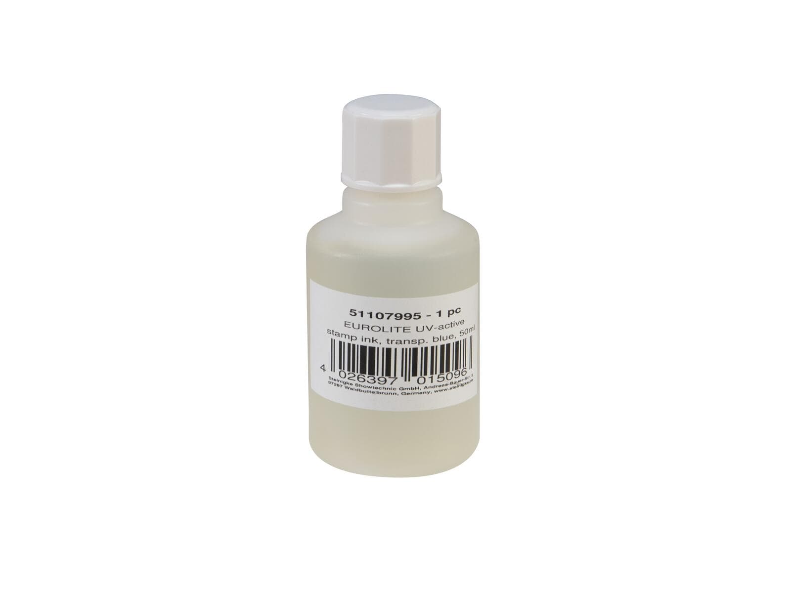 EUROLITE Inchiostro UV per timbri, blu trasparente, 50ml - 51107995